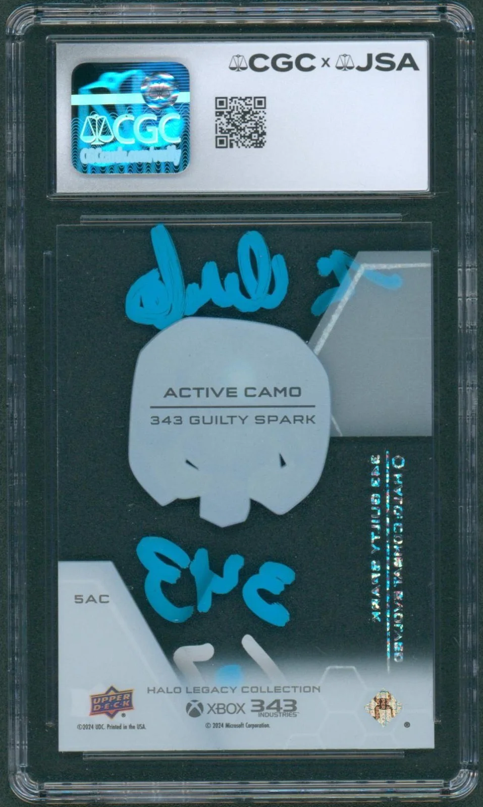 Tim Dadabo — Tim Dadabo Signed Card Halo Legacy Guilty Spark Gem Mint 10 CGC x JSA SLAB, image 2