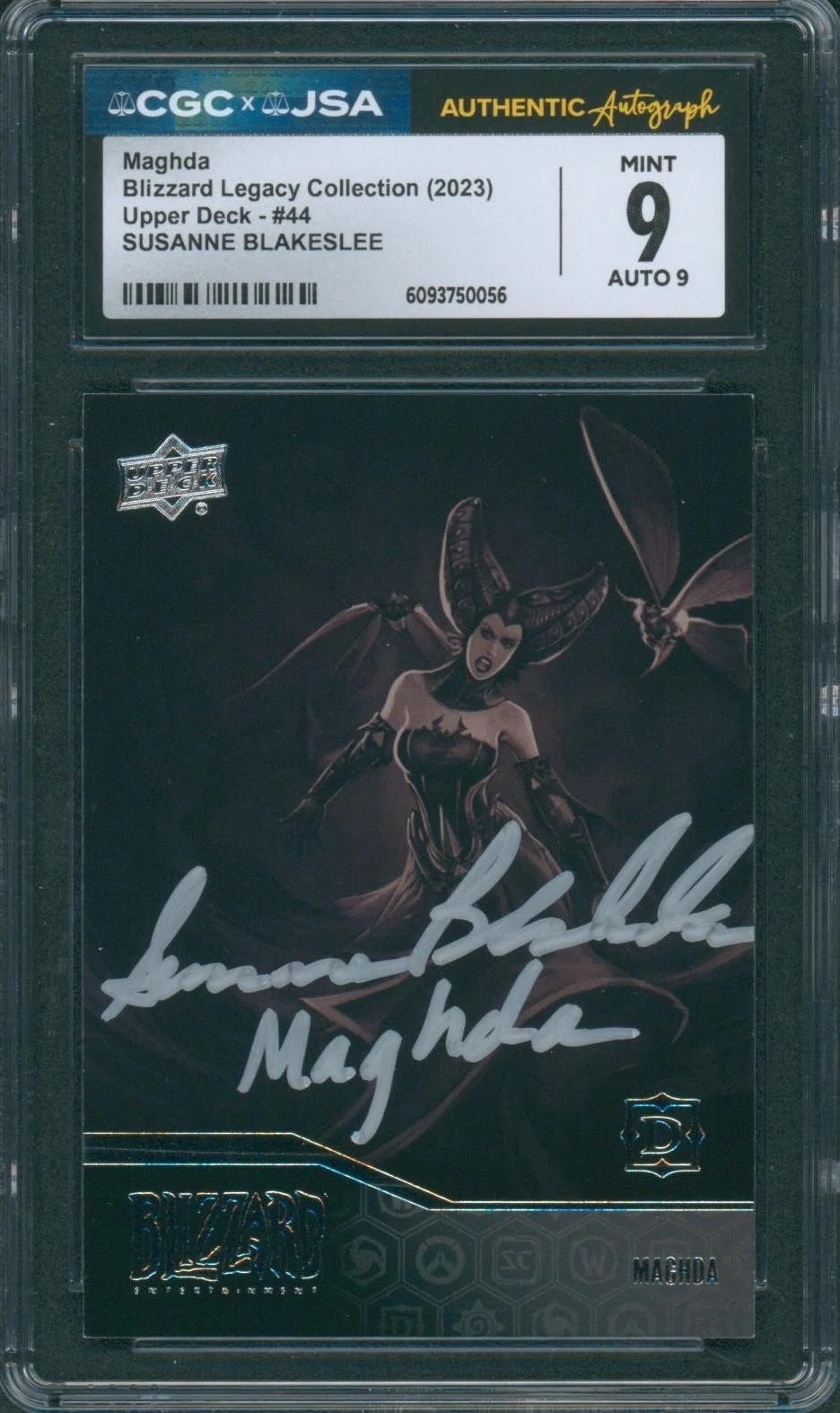 Susanne Blakeslee — Susanne Blakeslee Signed Card Maghda Diablo 3 Autograph Mint 9 CGC x JSA SLAB