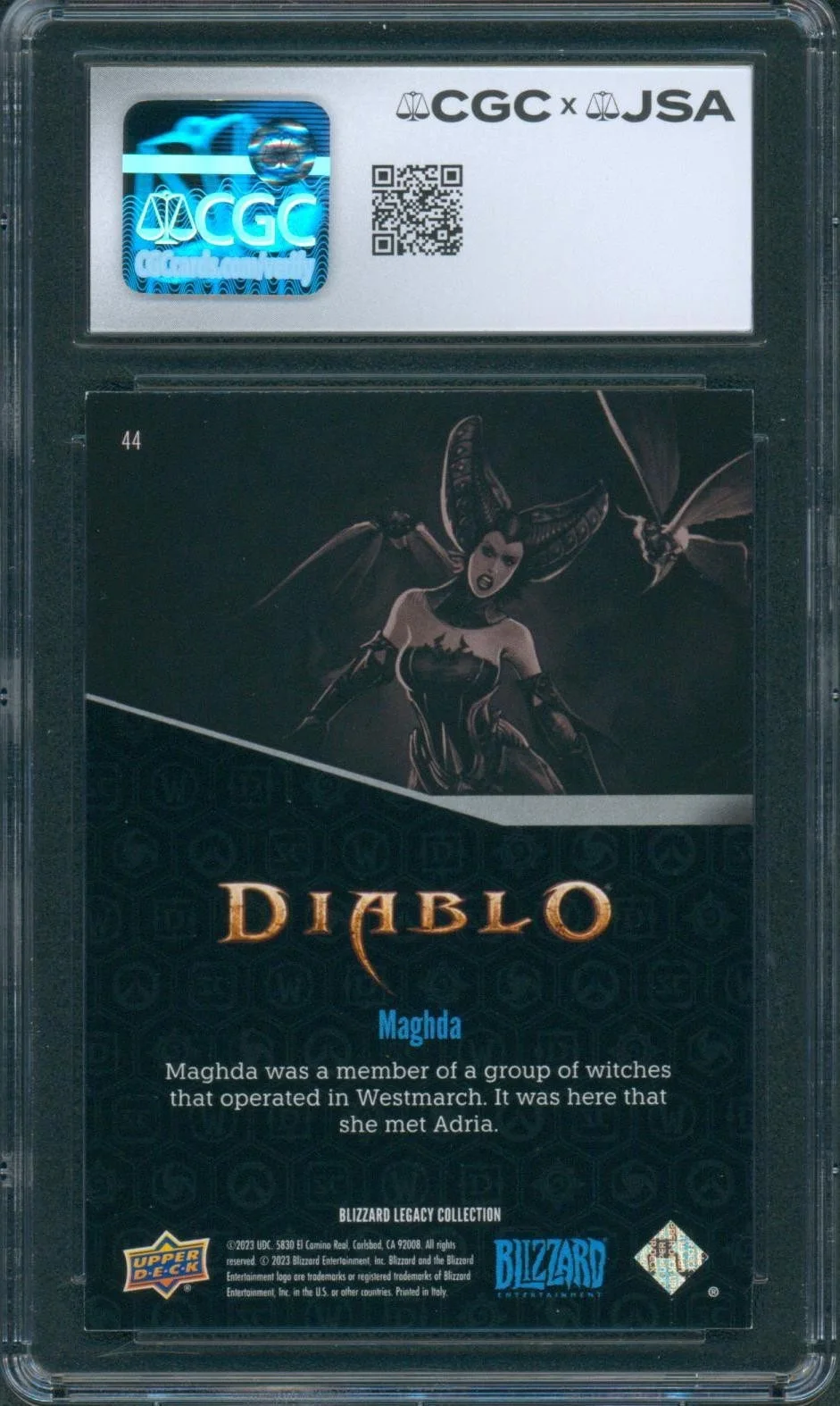 Susanne Blakeslee — Susanne Blakeslee Signed Card Maghda Diablo 3 Autograph Mint 9 CGC x JSA SLAB, изображение 2