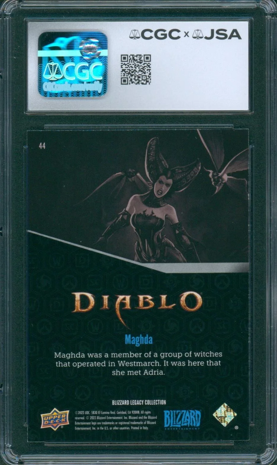 Susanne Blakeslee — Susanne Blakeslee Signed Card Maghda Diablo 3 Autograph Mint 9 CGC x JSA SLAB, изображение 2
