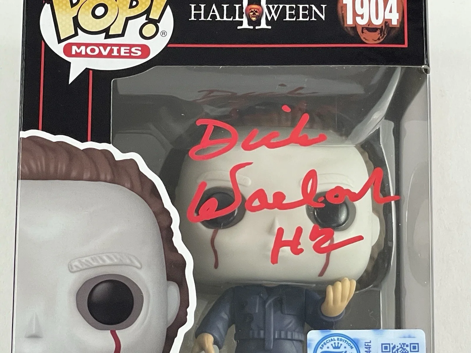 Dick Warlock — Dick Warlock Signed Michael Myers Halloween II Scare Fair Vaulted Funko Pop 1904, изображение 5