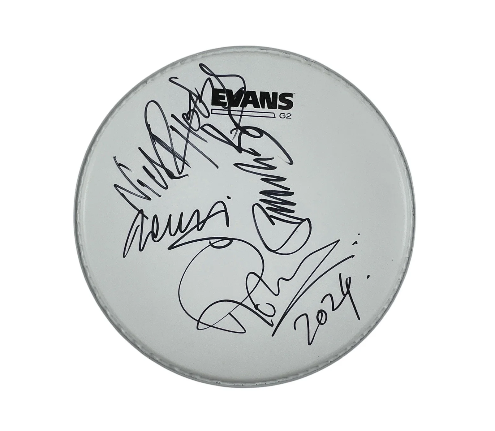 Duran Duran Band Signed 10” Drumhead Simon Le Bon John Taylor Roger Nick Rhodes, изображение 2