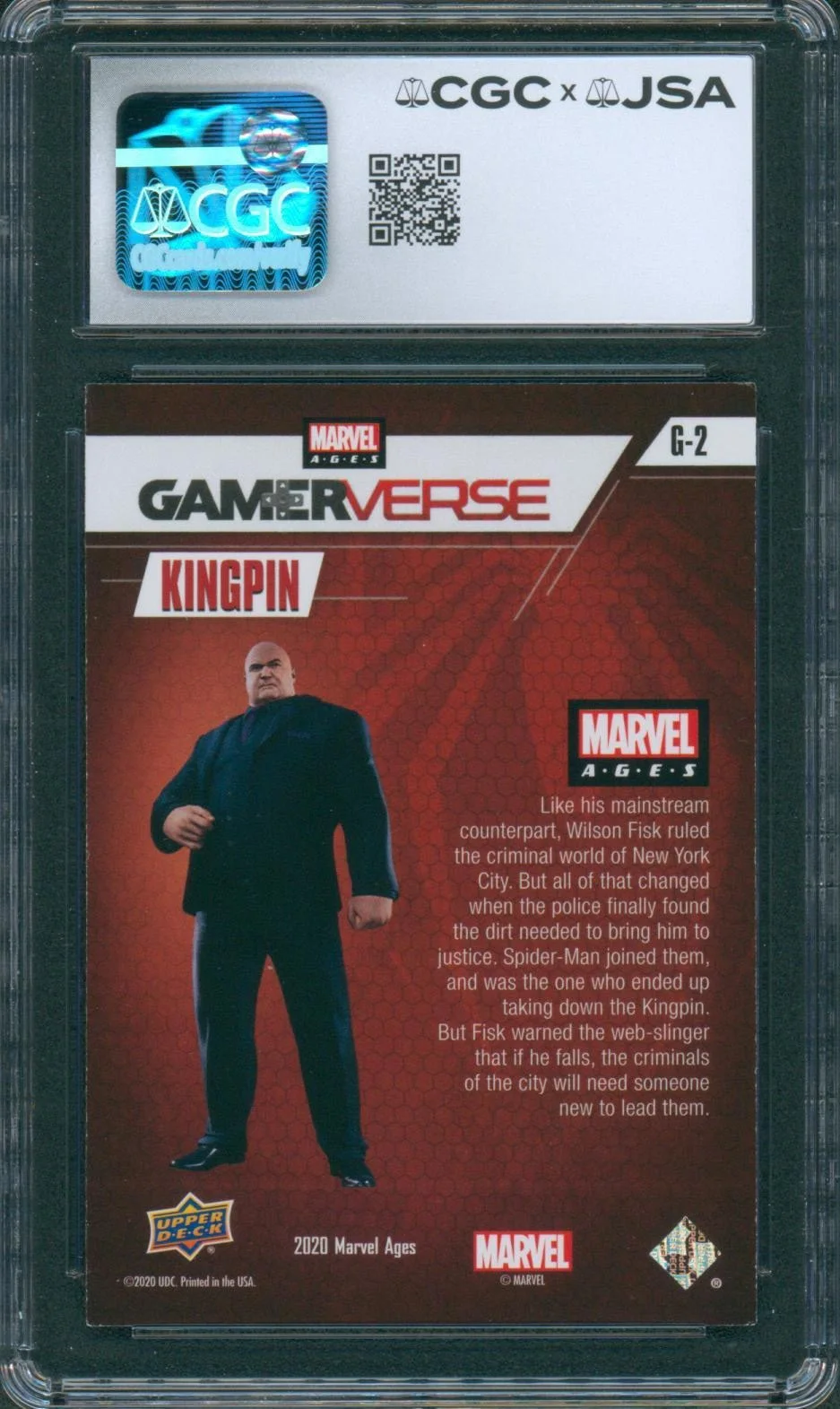 Travis Willingham — Travis Willingham Signed Card Spider-Man Fisk Autograph Mint 9 CGC x JSA SLAB, изображение 2