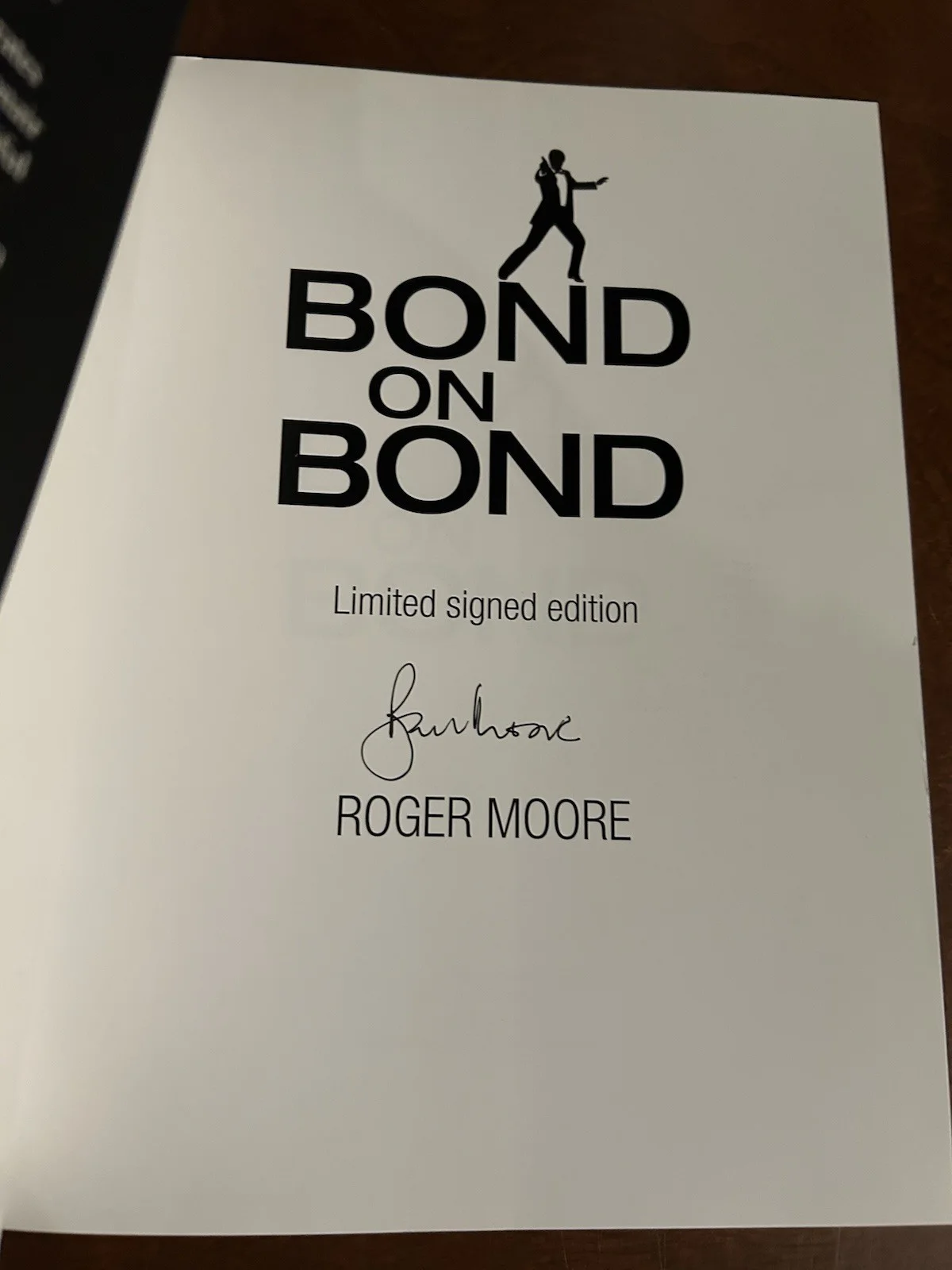 James Bond Signed Bond On Bond Book Autographed By Roger Moore, image 2