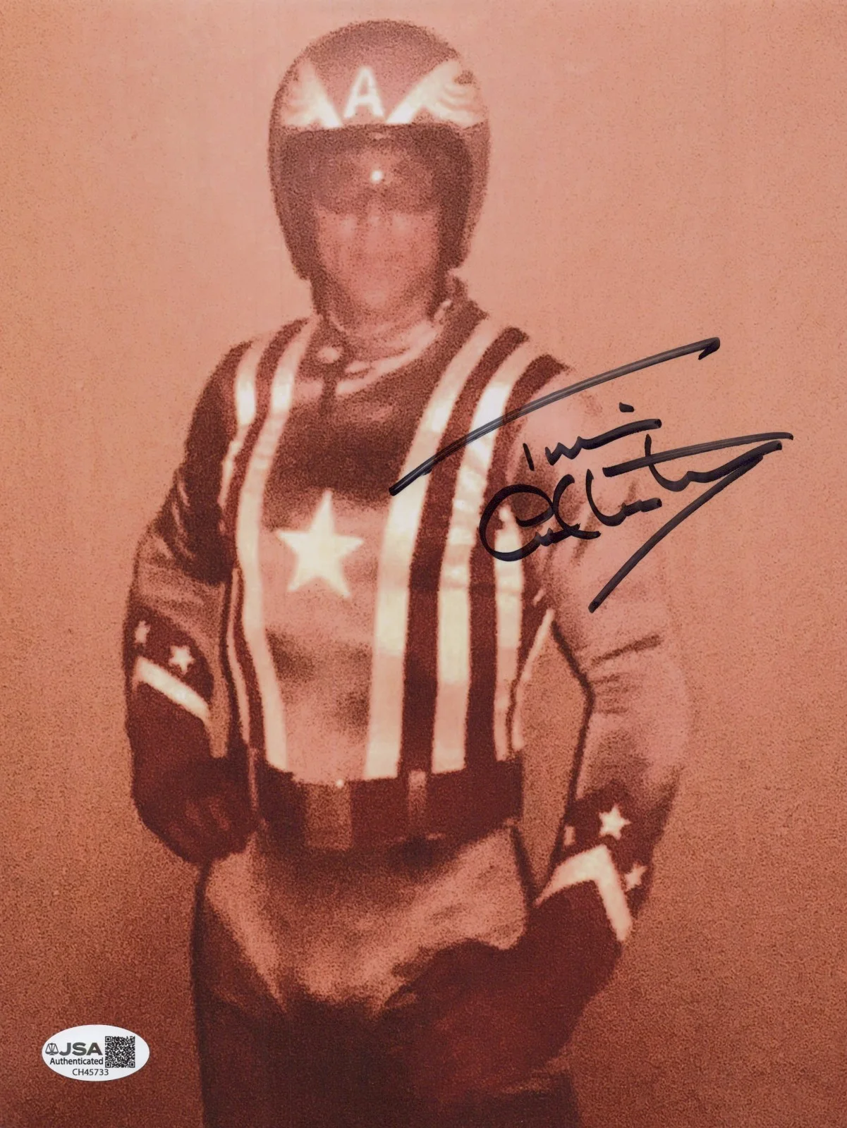 TIM CULBERTSON — TIM CULBERTSON Signed CAPTAIN AMERICA 8x10 Photo STEVE ROGERS JSA COA Cert