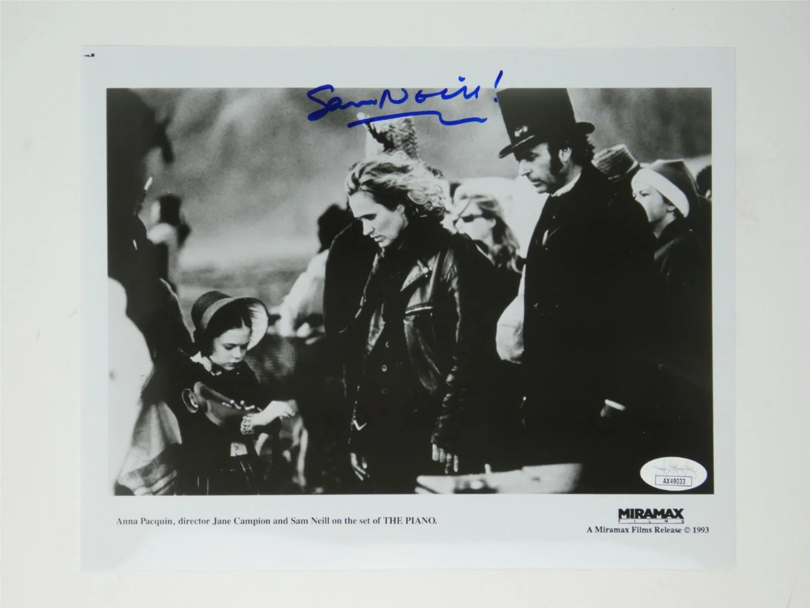 Sam Neill — Sam Neill Signed B&W 8x10 Promo Photo The Piano Autographed JSA COA, image 2