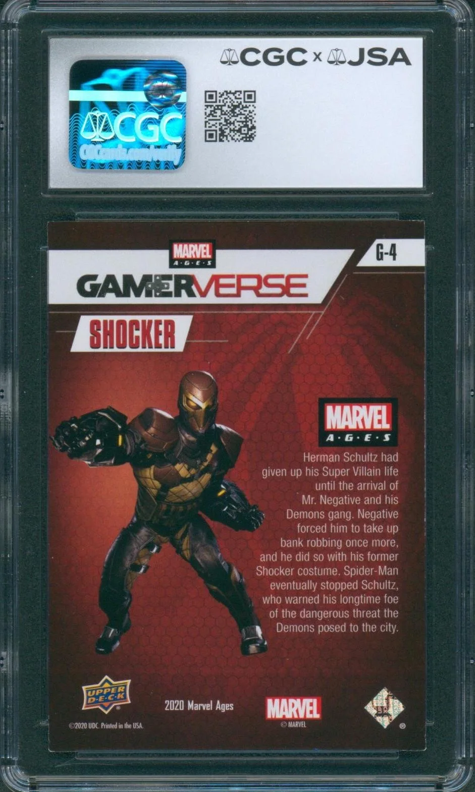 Dave B. Mitchell — Dave B. Mitchell Signed Card Spider-Man Shocker Autograph Mint 9 CGC x JSA SLAB, image 2