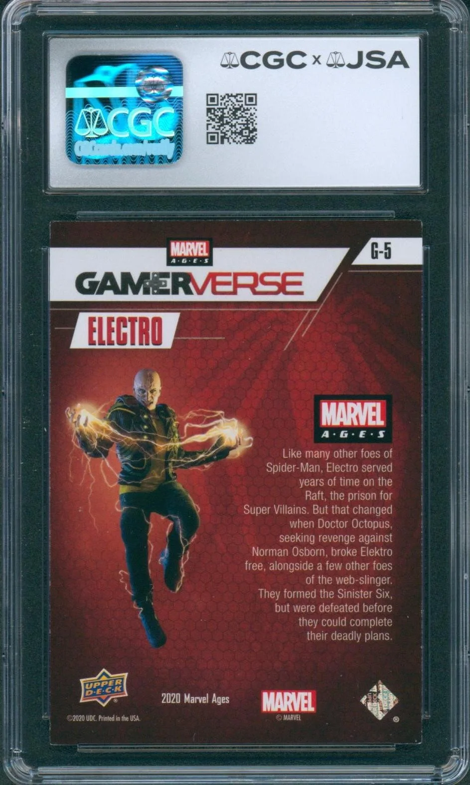 Josh Keaton — Josh Keaton Signed Card Spider-Man Upper Deck Electro Autograph CGC x JSA SLAB, image 2