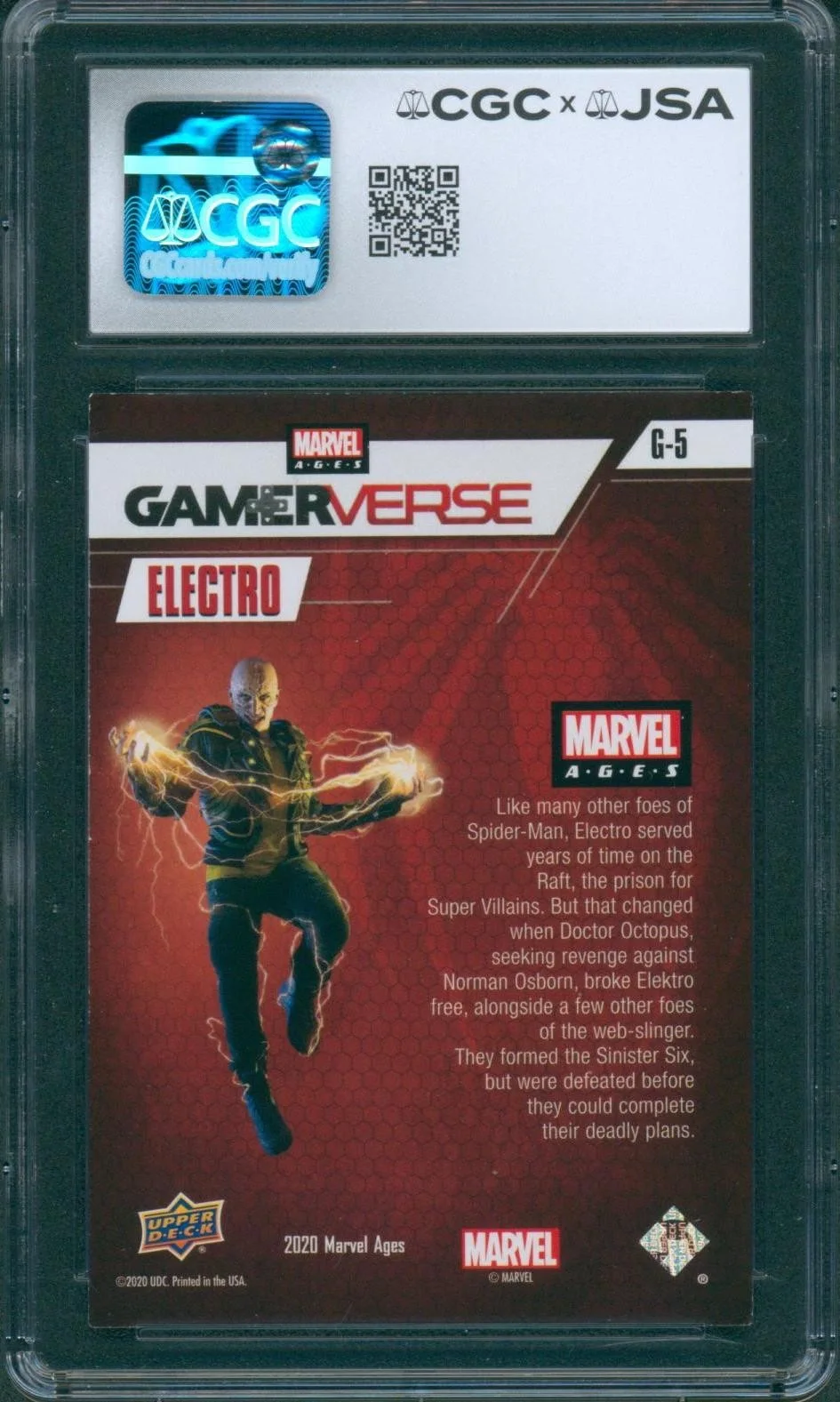 Josh Keaton — Josh Keaton Signed Card Spider-Man Upper Deck Electro Autograph CGC x JSA SLAB, изображение 2