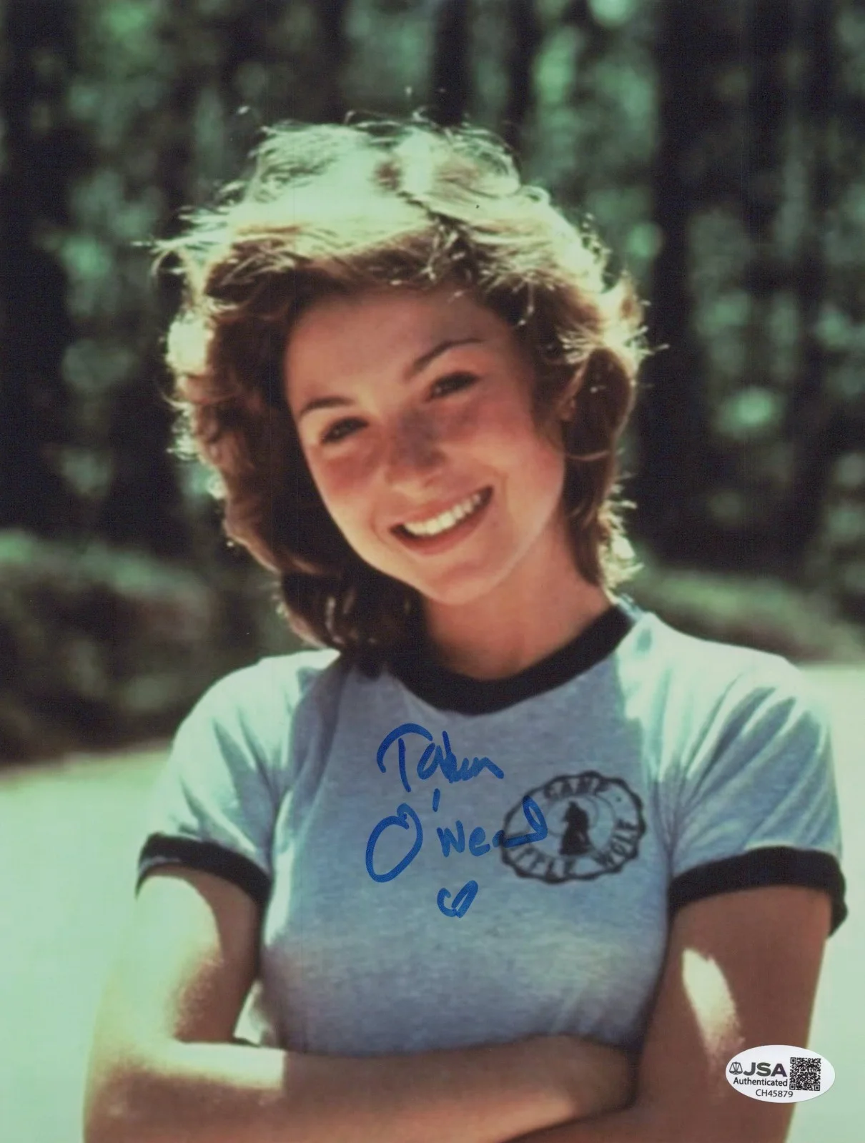 TATUM O'NEIL — TATUM O'NEIL Signed THE BAD NEWS BEARS 8x10 Photo AMANDA Autograph JSA CERT