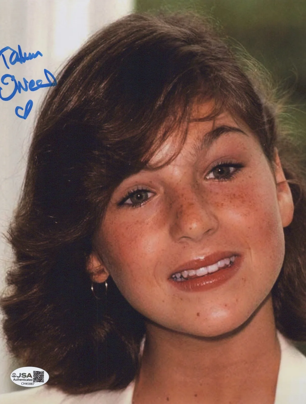 TATUM O'NEIL — TATUM O'NEIL Signed LITTLE DARLINGS 8x10 Photo FERRIS Autograph JSA CERT