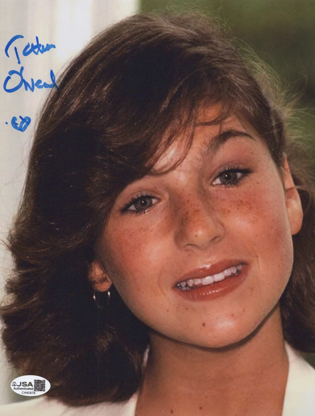 TATUM O'NEIL — TATUM O'NEIL Signed LITTLE DARLINGS 8x10 Photo FERRIS Autograph JSA CERT