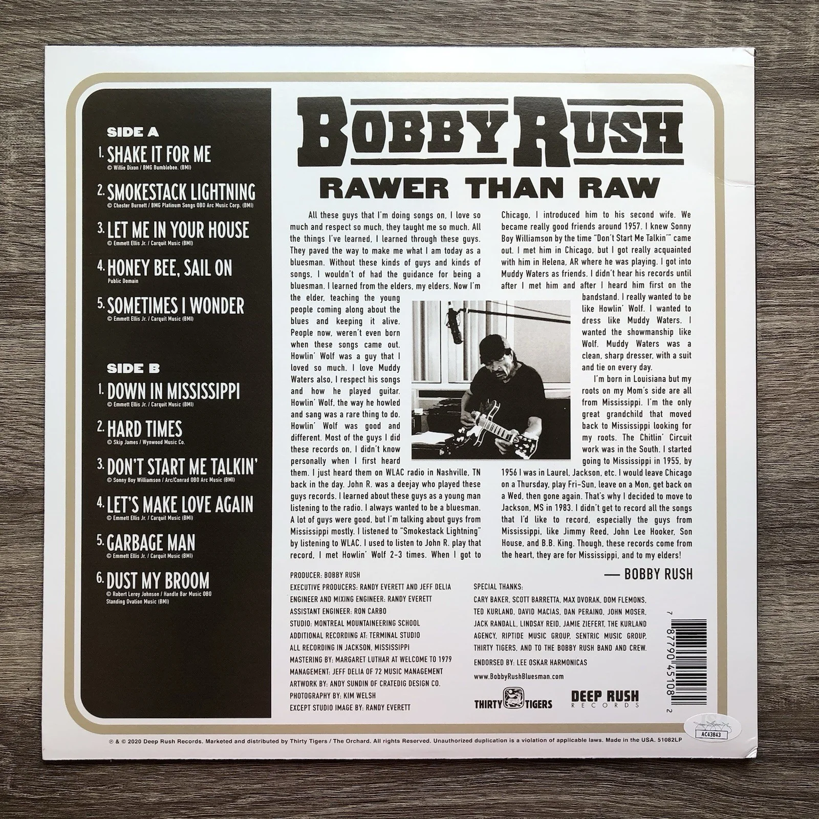 Bobby Rush Autographed Rawer Than Raw Vinyl Record “Love That Girl” Signed JSA, image 5