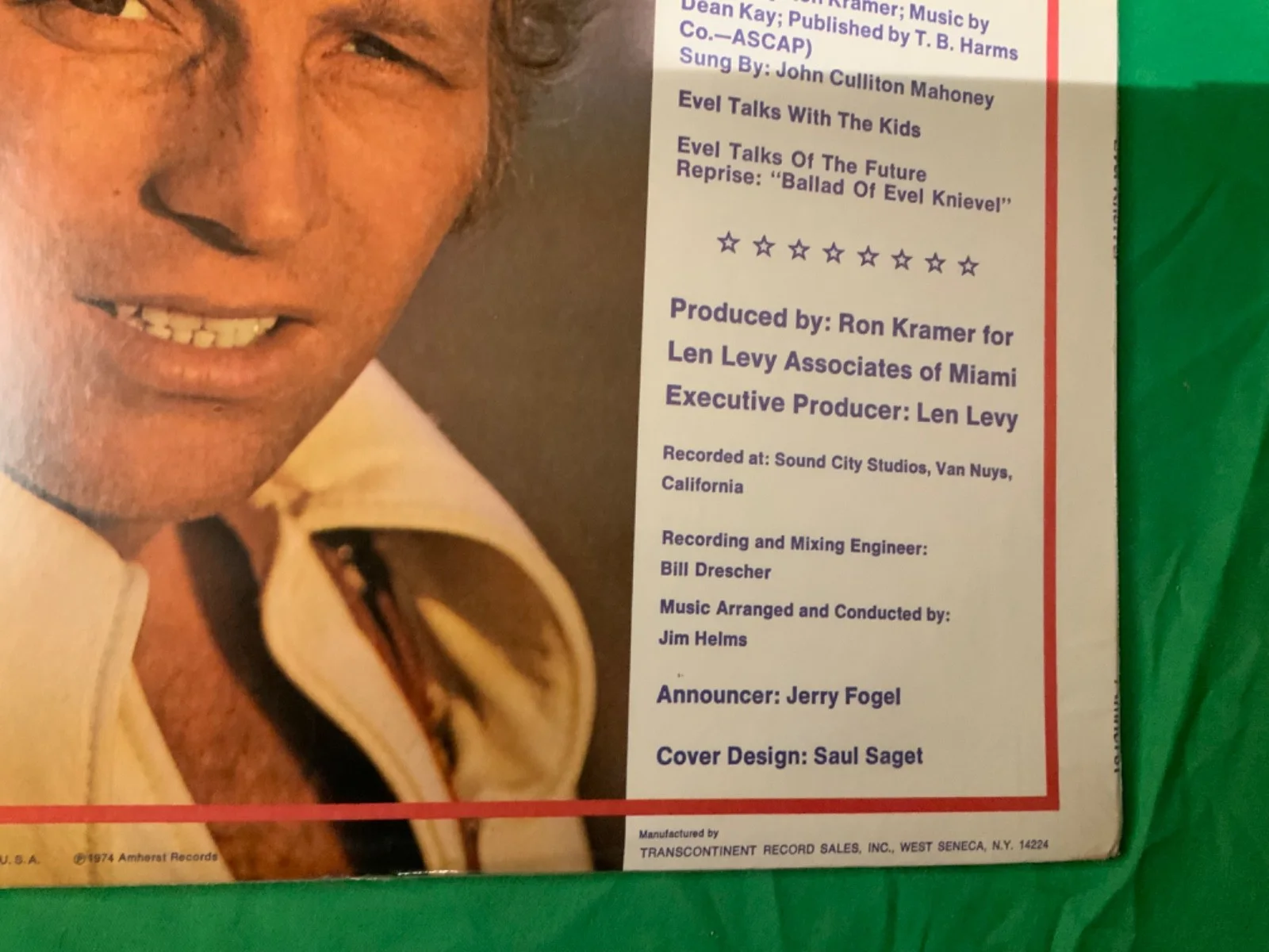 Evil Knievel Vinyl Album Record Autograph Rare Factory Sealed, изображение 4