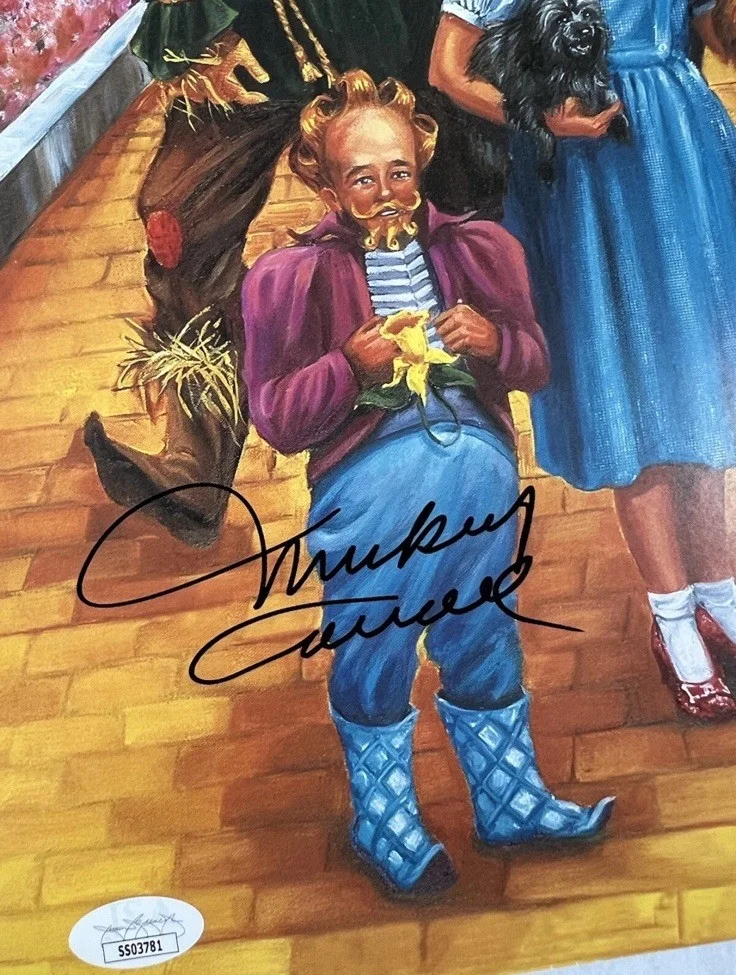 Jerry Maren, Mickey Carroll, Karl Slover — Jerry Maren, Slover & Carroll Signed Auto 14x11 Photo ‘Wizard of Oz’ JSA COA, изображение 4