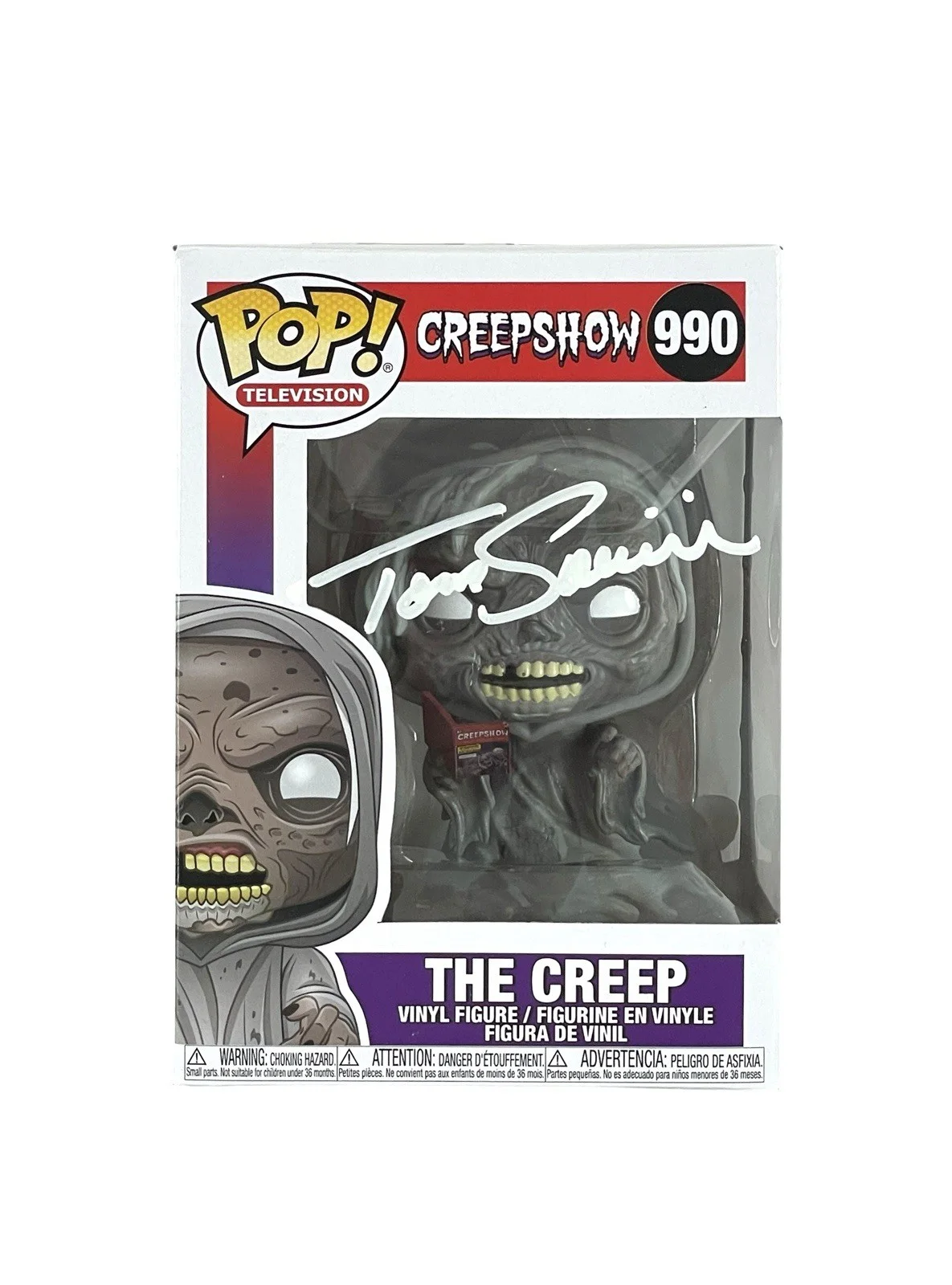 Tom Savini — Creepshow Rare Tom Savini Signed The Creep Vaulted Funko Pop Horror Icon JSA 👻, image 2