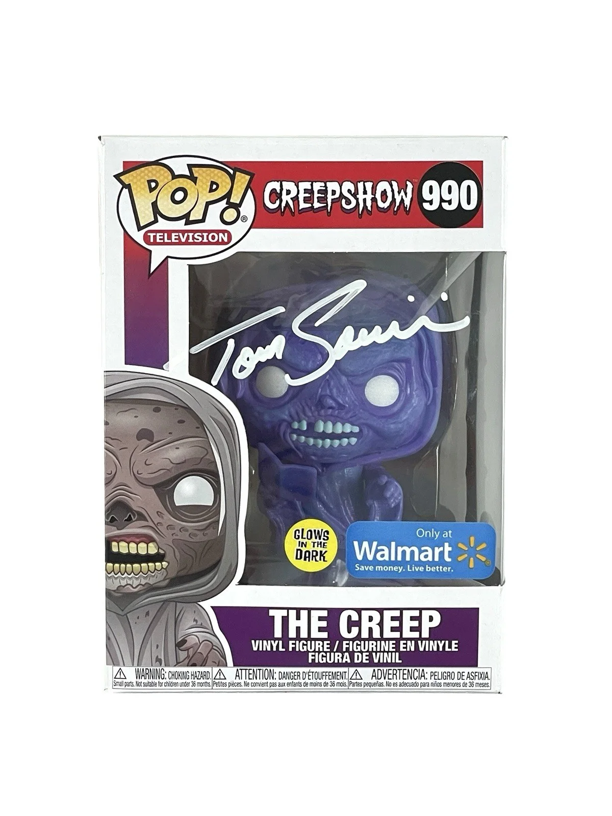Tom Savini — Creepshow Tom Savini Signed The Creep Walmart Exclusive Funko Pop Figure JSA COA, image 2