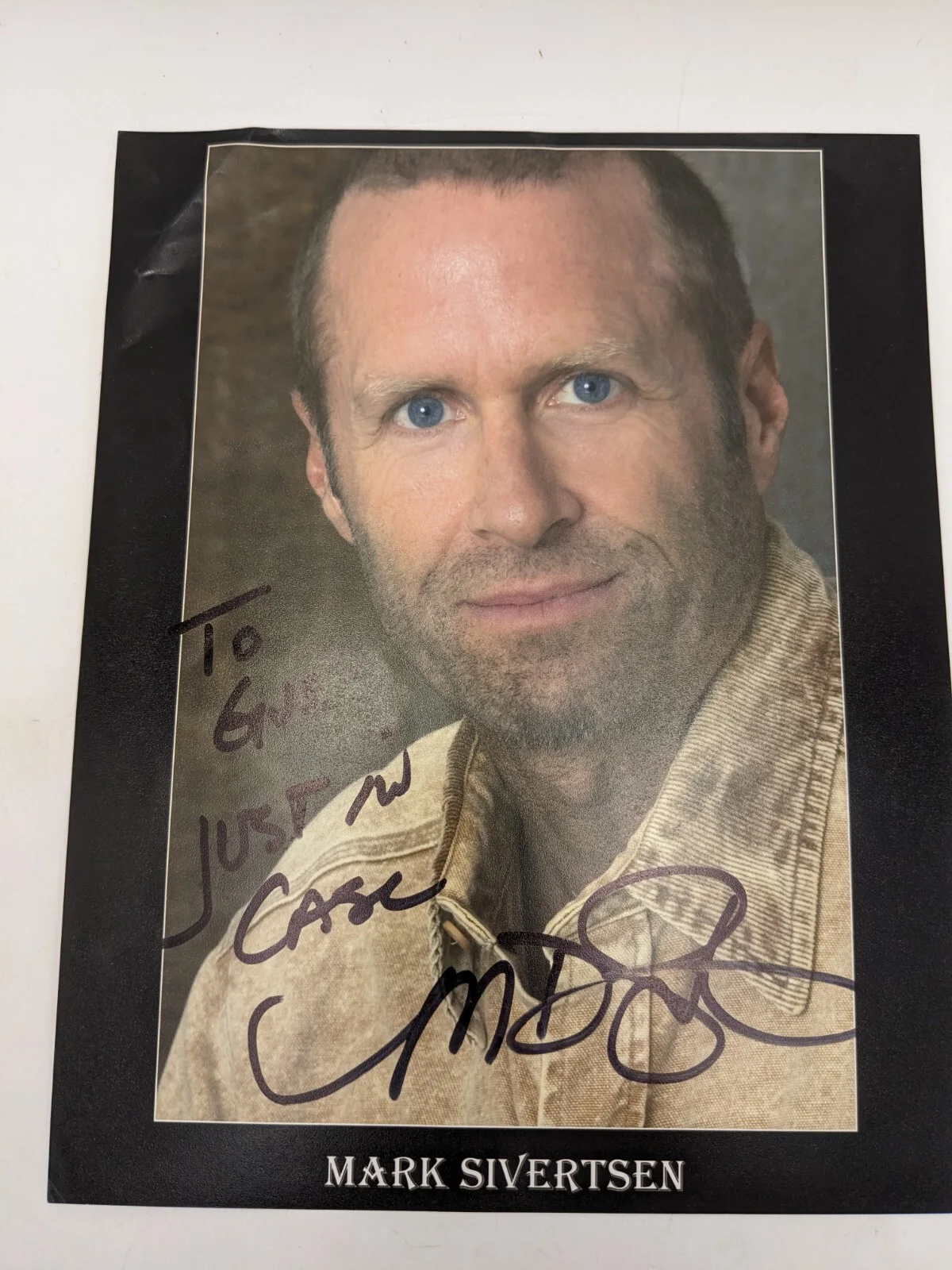 Mark Sivertsen Actor 8x10 Hand Signed Press Photo "Just In Case", image 2