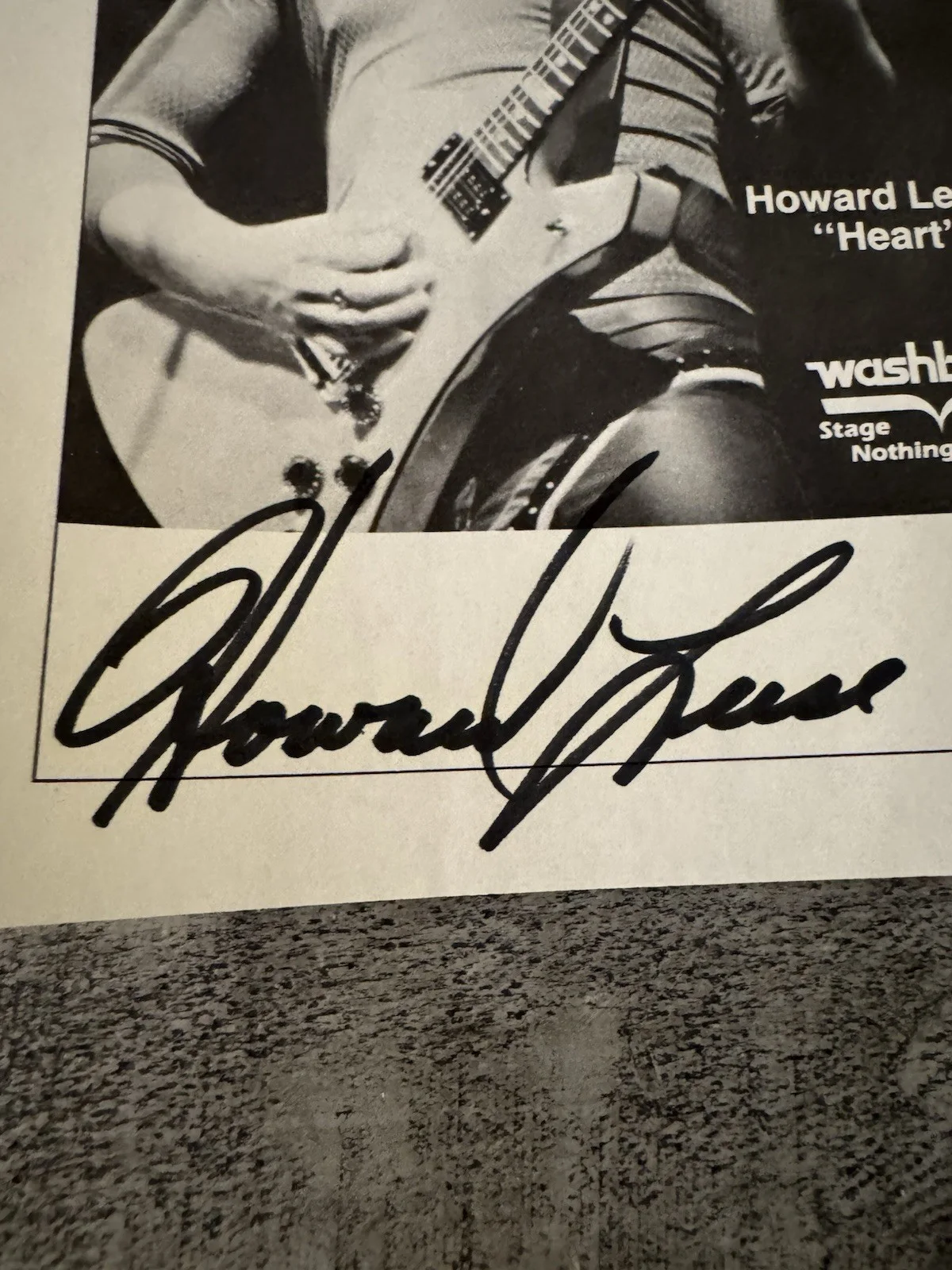 Howard Lease signed photo 6x8 magazine photo Classic Rock music band Heart COA, изображение 2