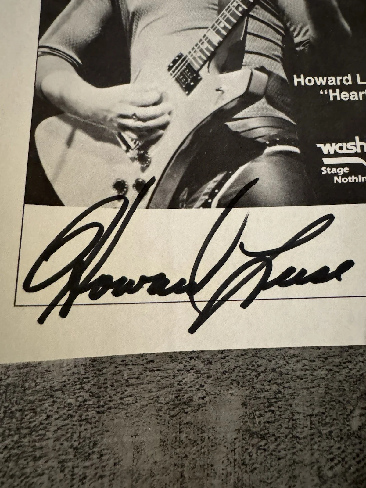 Howard Lease signed photo 6x8 magazine photo Classic Rock music band Heart COA, изображение 3