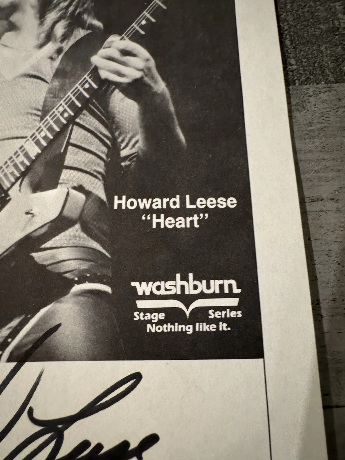Howard Lease signed photo 6x8 magazine photo Classic Rock music band Heart COA, изображение 4