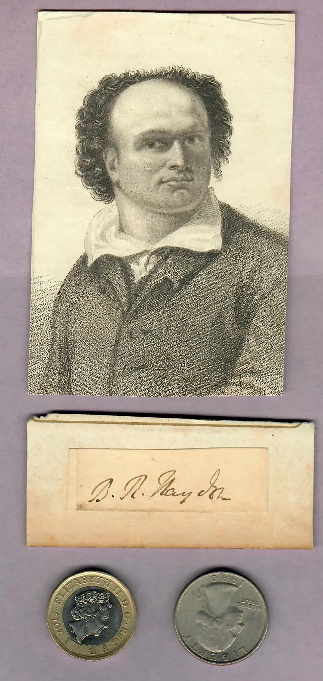 Benjamin Robert Haydon — Benjamin Robert Haydon (1786–1846) Cut Signature English painter autograph, изображение 4