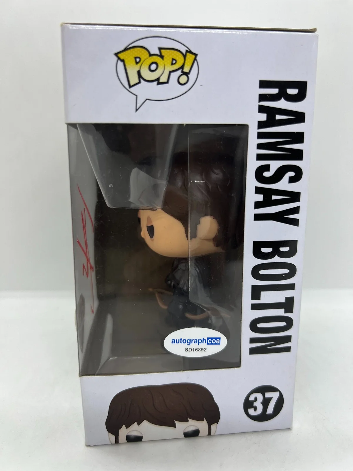 Iwan Rheon Signed Ramsay Bolton Funko Pop Game Of Thrones #592 ACOA, изображение 2