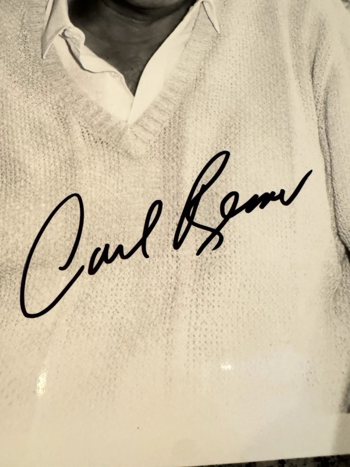 Carl Reiner — Carl Reiner Autographed 8 x 10 Black and White Photo American Actor COA, изображение 2