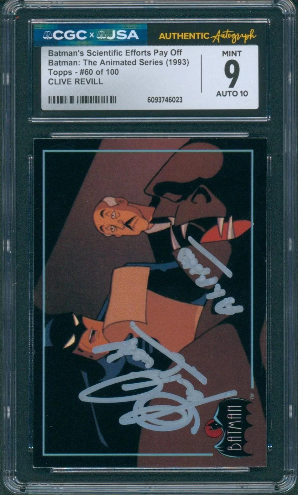 Clive Revill — Clive Revill Signed Card Batman Animated Series Alfred MINT 9 CGC x JSA SLAB