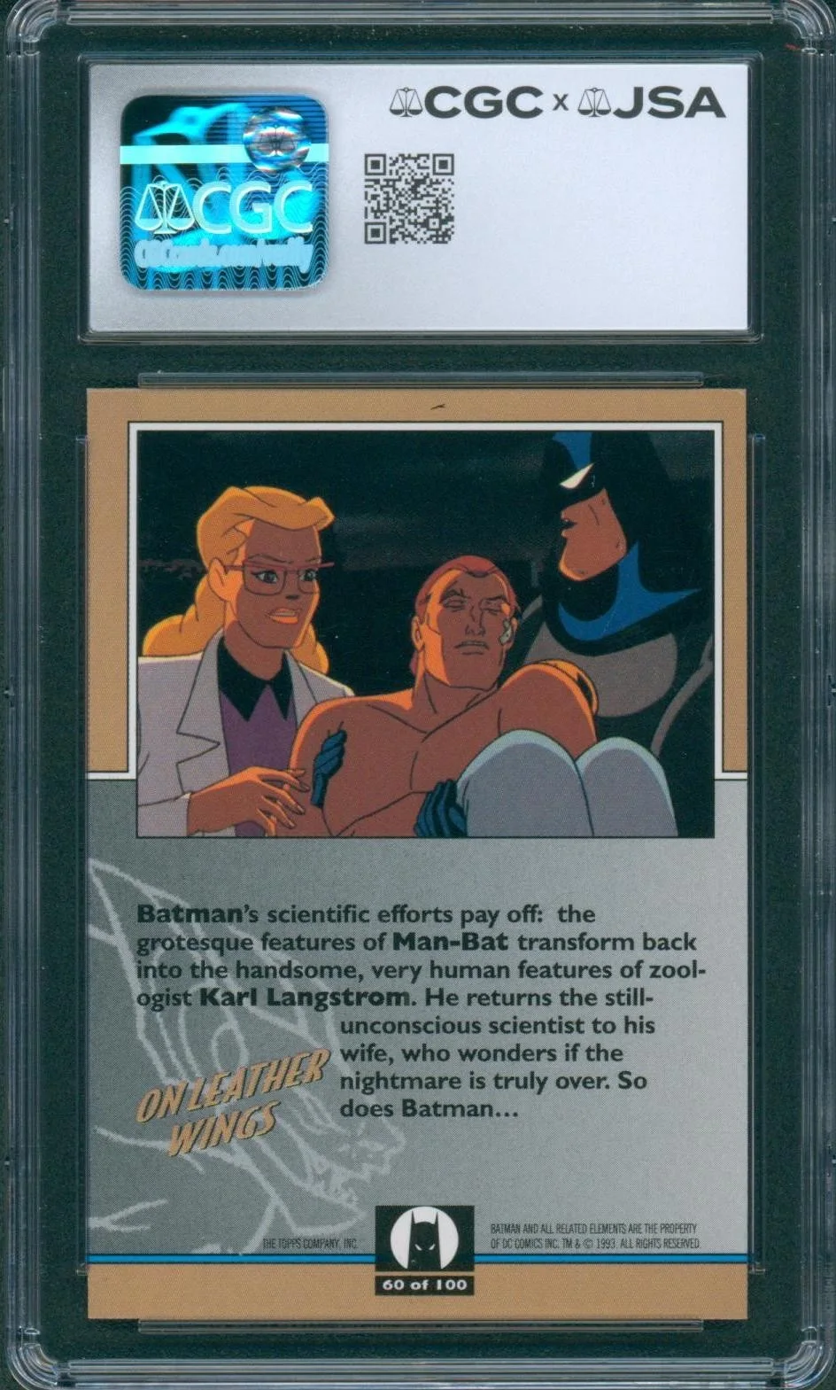 Clive Revill — Clive Revill Signed Card Batman Animated Series Alfred MINT 9 CGC x JSA SLAB, изображение 2