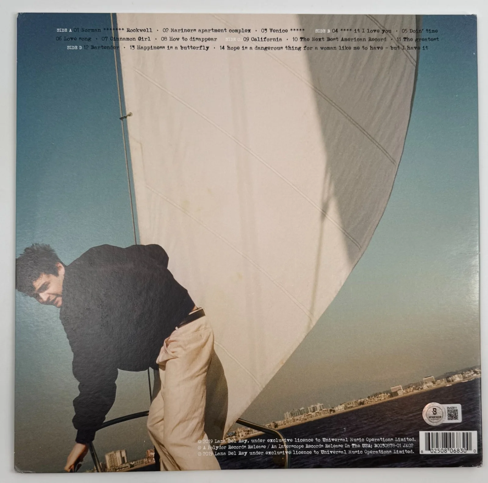 LANA DEL REY SIGNED NORMAN F'N ROCKWELL VINYL ALBUM BAS BECKETT AUTHENTICATED, изображение 2