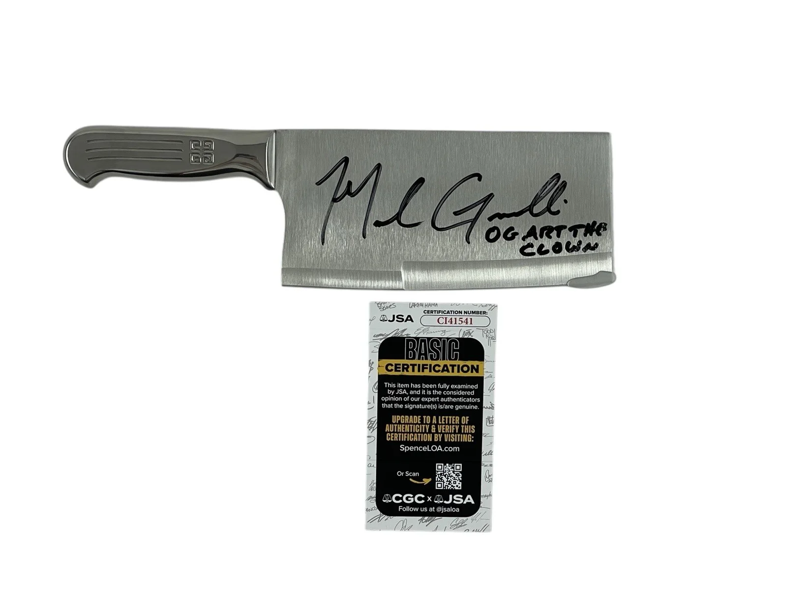 Mike Giannelli — Art The Clown Signed Prop Meat Cleaver Mike Giannelli All Hallows Eve Terrifier, image 2