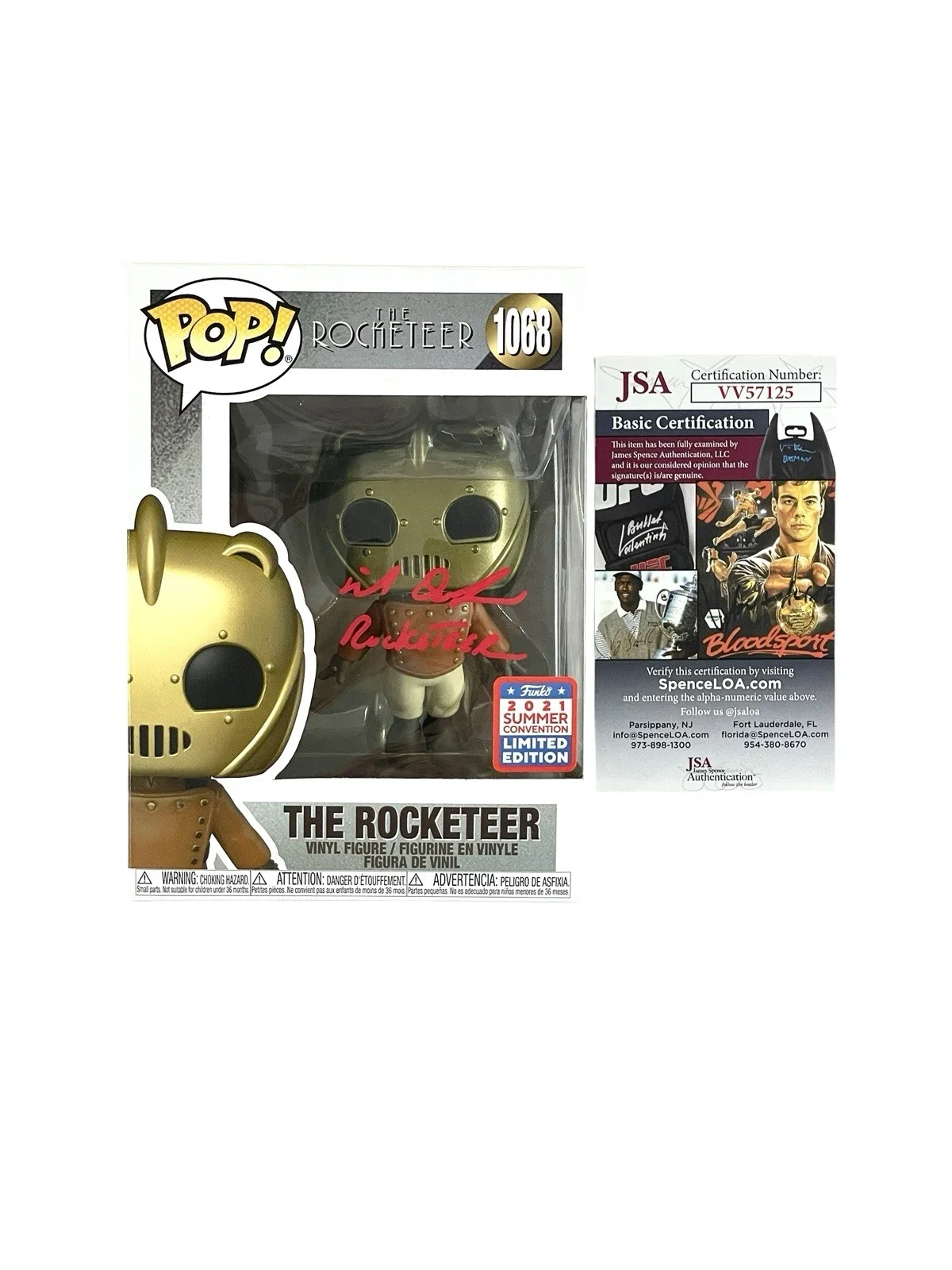 Mike DeLuna — The Rocketeer Mike DeLuna Rare Vaulted 2021 Signed Funko Pop Figure JSA COA 🚀