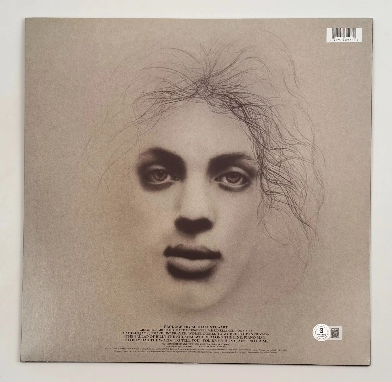 BILLY JOEL SIGNED VINYL ALBUM PIANO MAN BAS BECKETT AUTHENTICATED, image 2