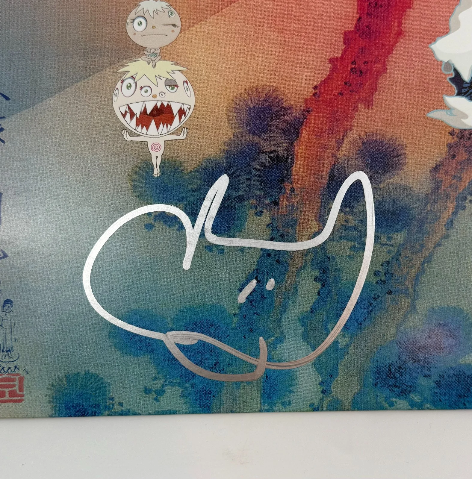 KANYE WEST SIGNED ALBUM BECKETT BAS AUTHENTICATED KIDS SEE GHOSTS W/ RARE SKETCH, изображение 2