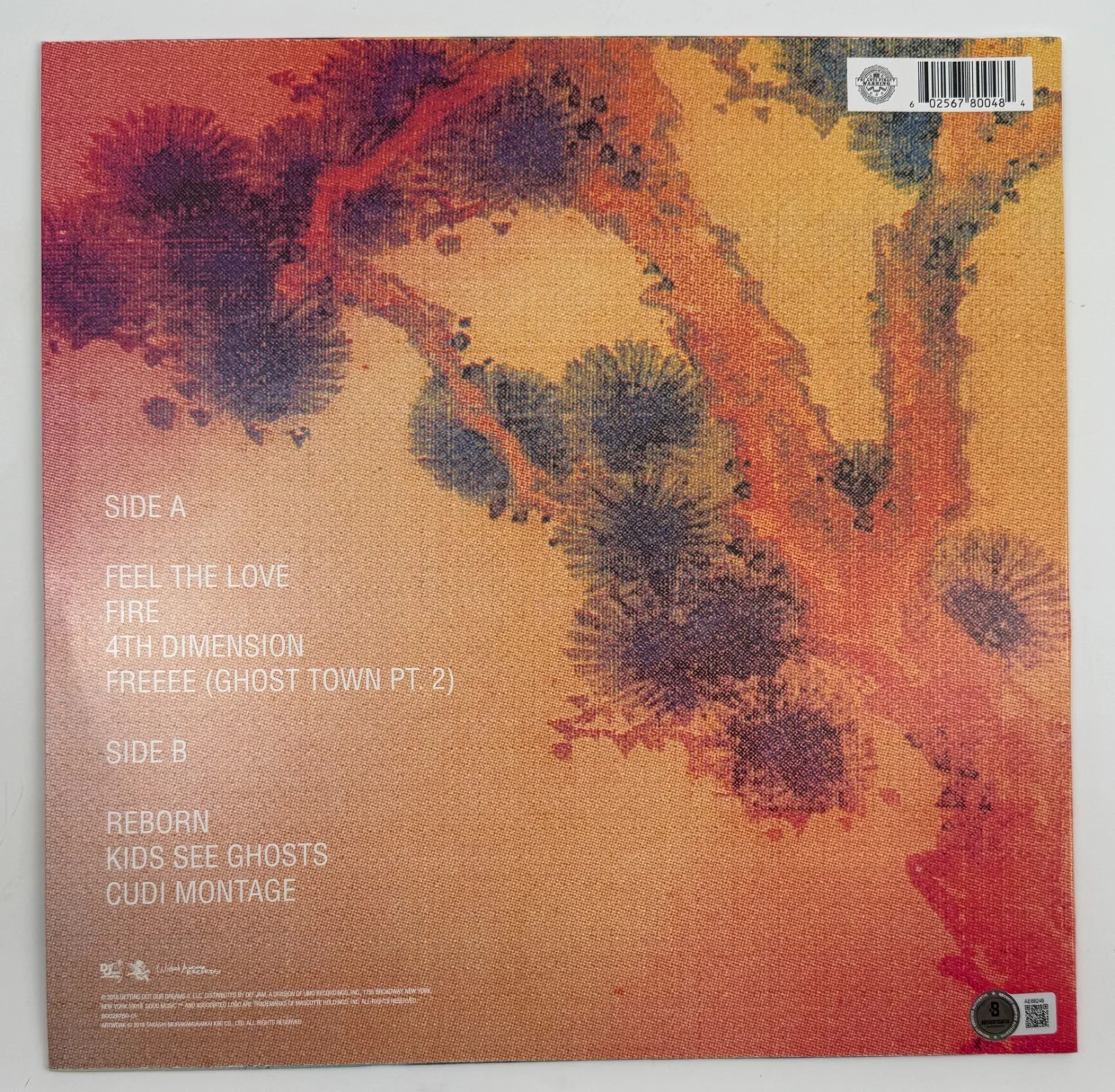 KANYE WEST SIGNED ALBUM BECKETT BAS AUTHENTICATED KIDS SEE GHOSTS W/ RARE SKETCH, изображение 3