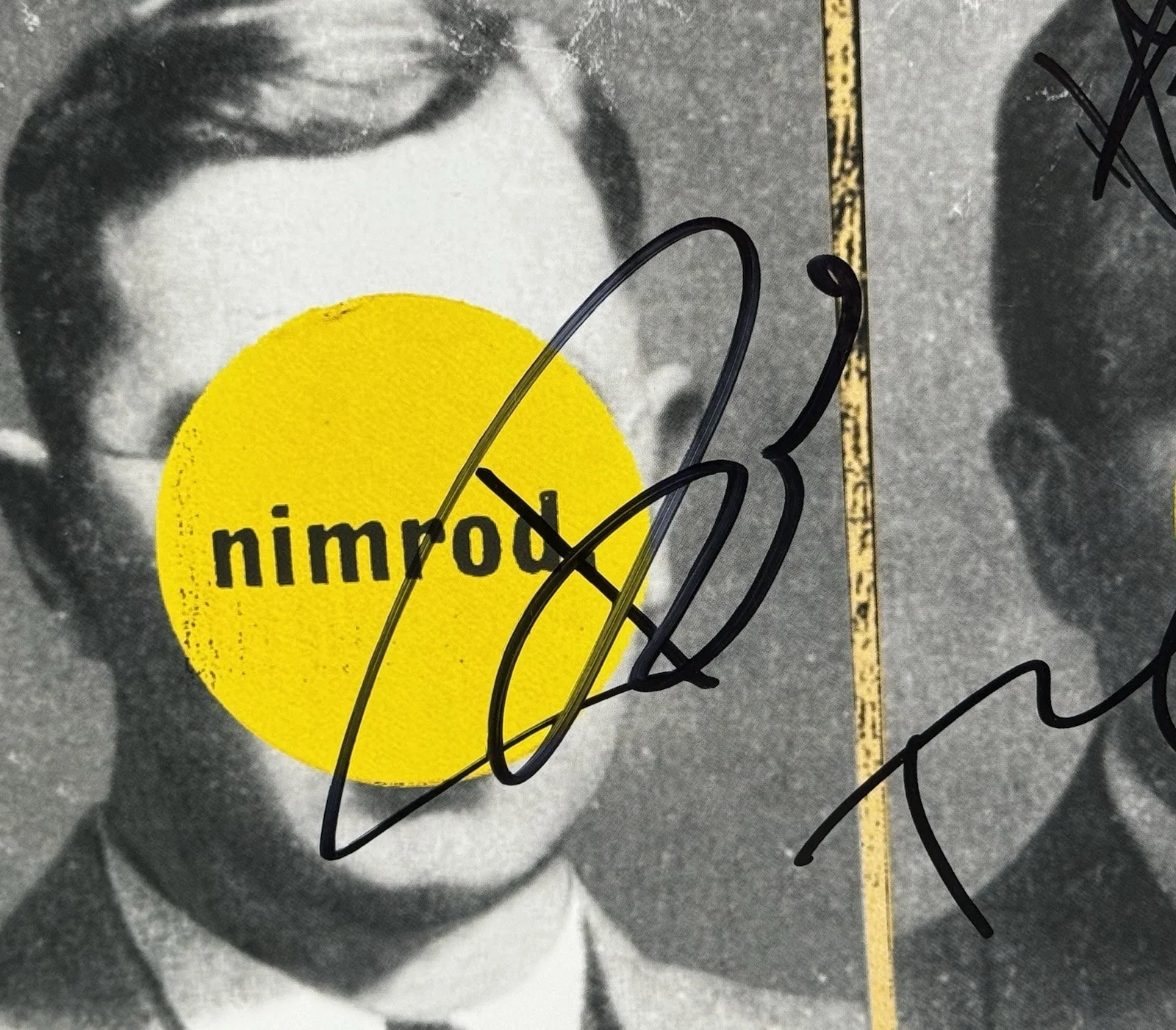 Green Day signed Nimrod Album group vinyl Billy Tre Cool Mike Dirnt beckett loa, image 2