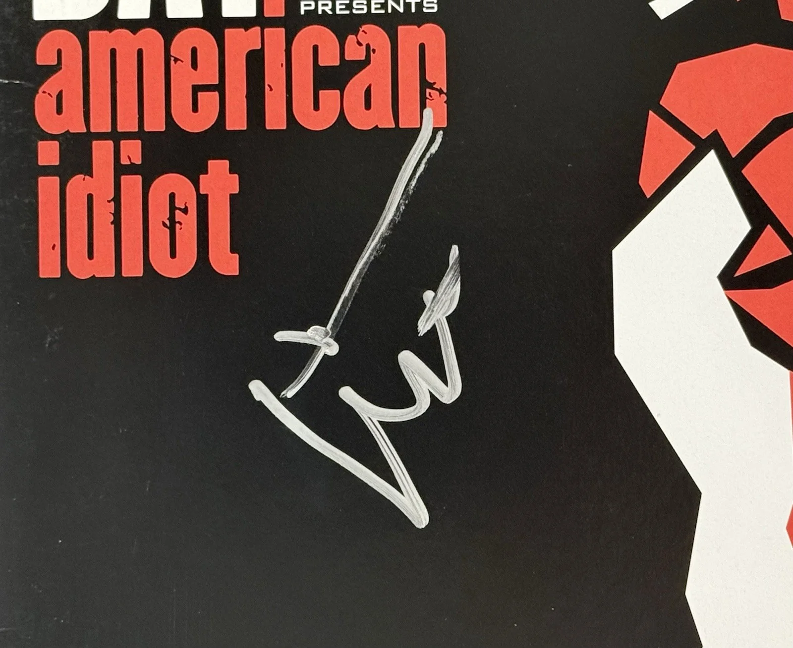 Green Day signed Album American Idiot group vinyl Billy Tre Cool Mike beckett, изображение 3