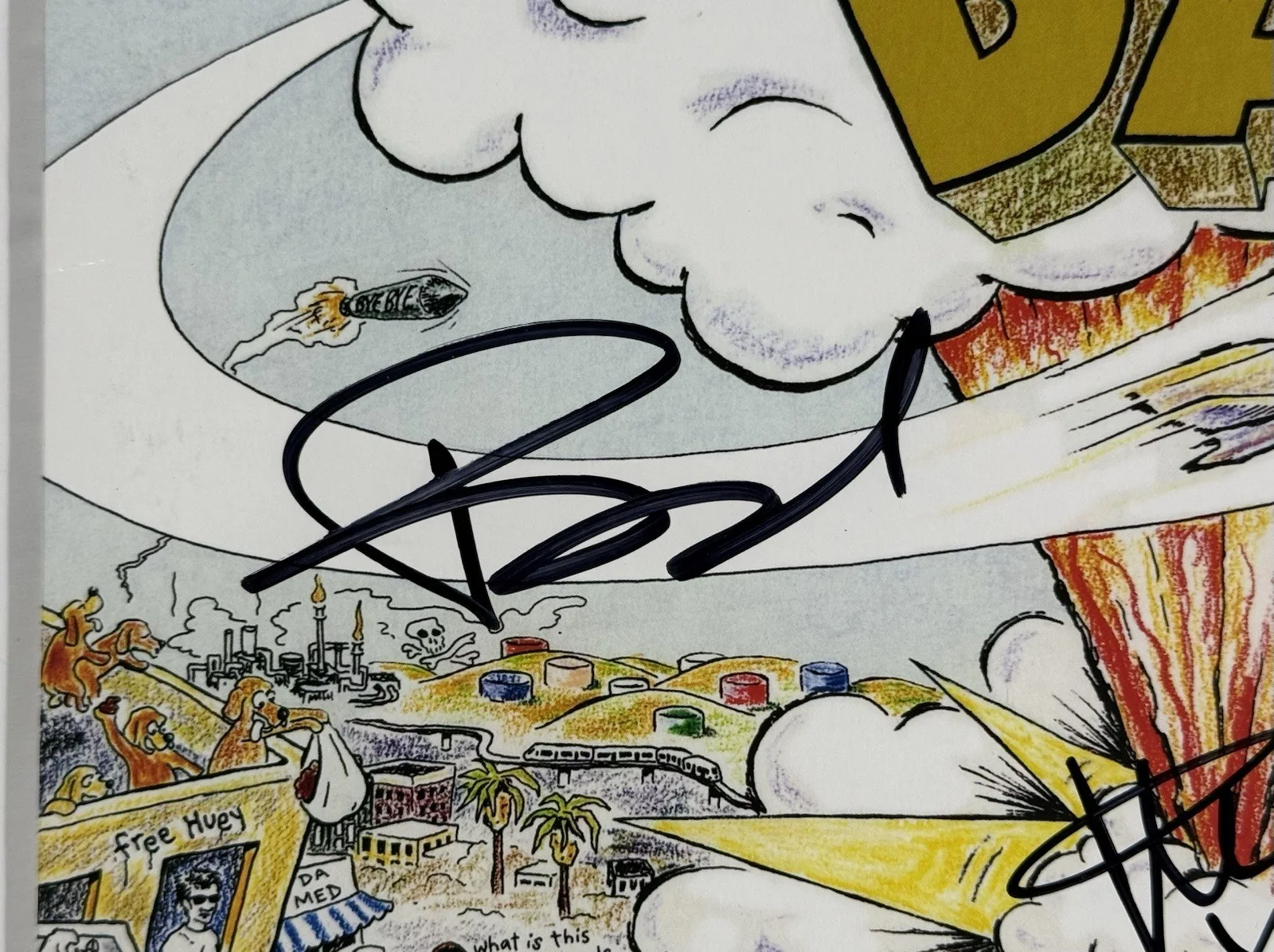 Green Day signed Dookie Album group autograph vinyl Billy Tre Cool Mike beckett, image 2