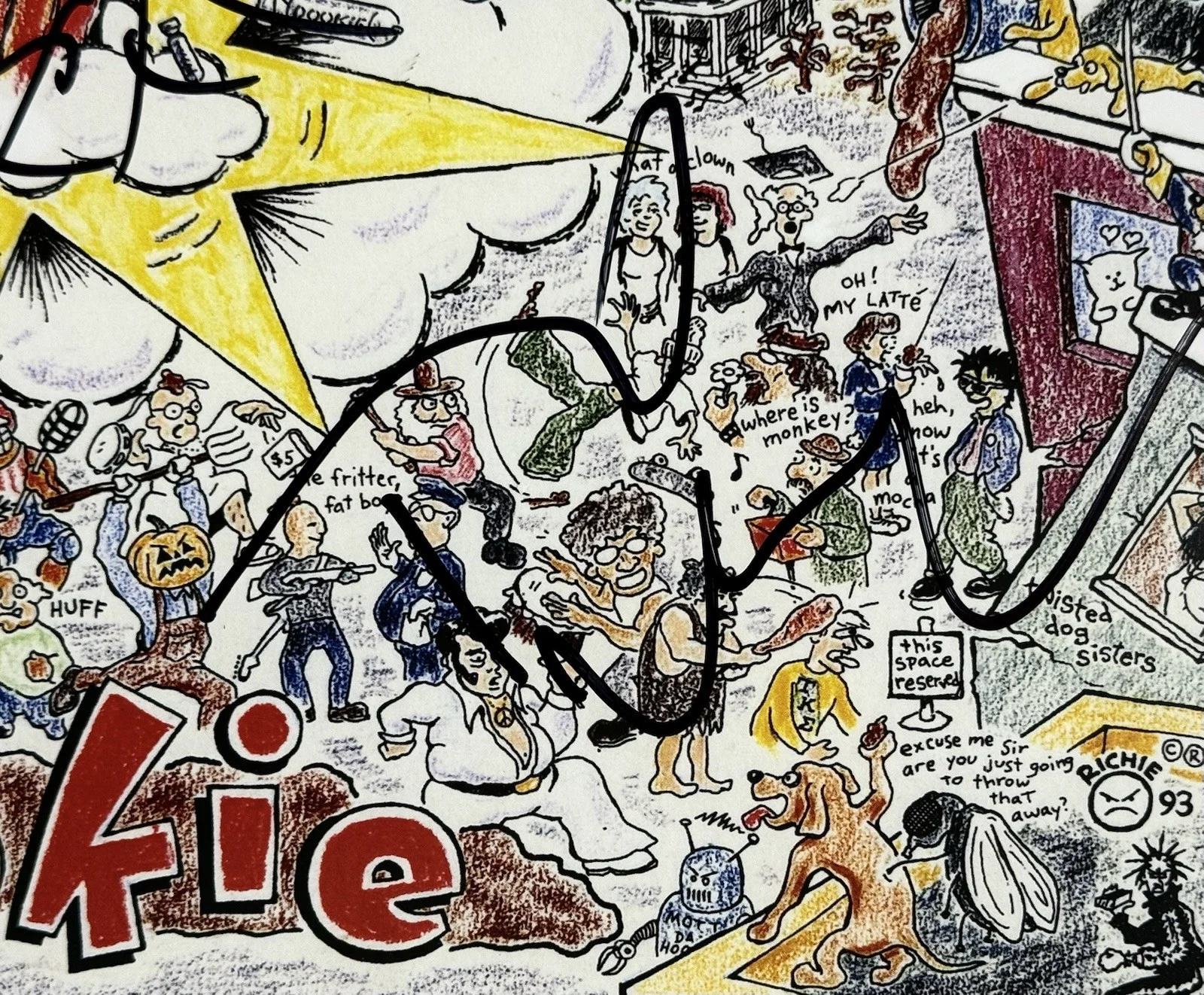 Green Day signed Dookie Album group autograph vinyl Billy Tre Cool Mike beckett, image 3