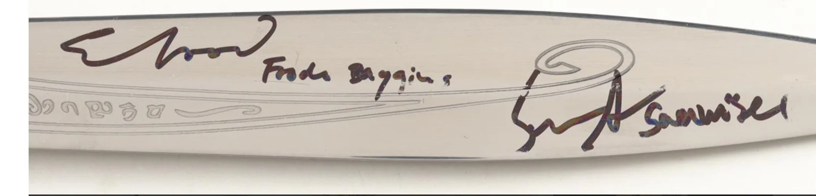 Elijah Wood, Sean Astin — Elijah Wood Sean Astin Signed Lord of the Rings Sting Sword Beckett WITNESSED, изображение 2