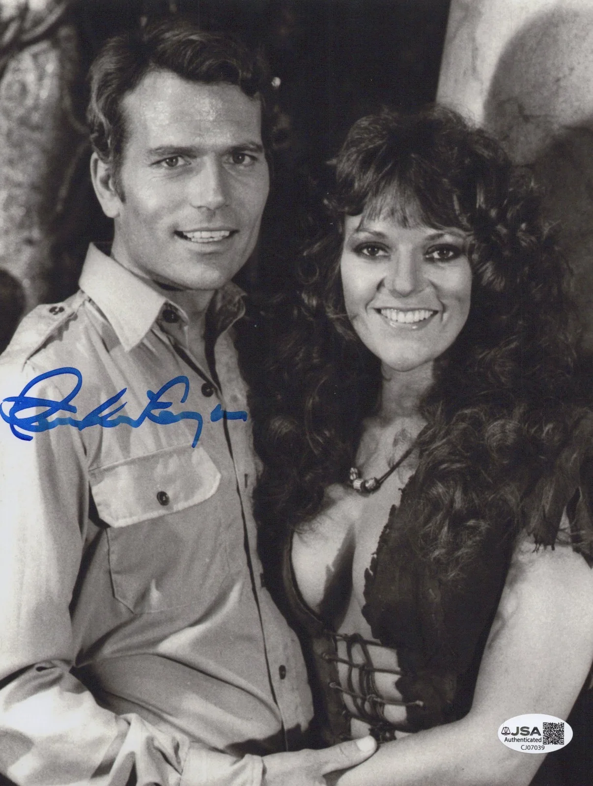 PATRICK WAYNE — PATRICK WAYNE Signed SINBAD AND THE EYE OF THE TIGER 8x10 Photo Autograph JSA