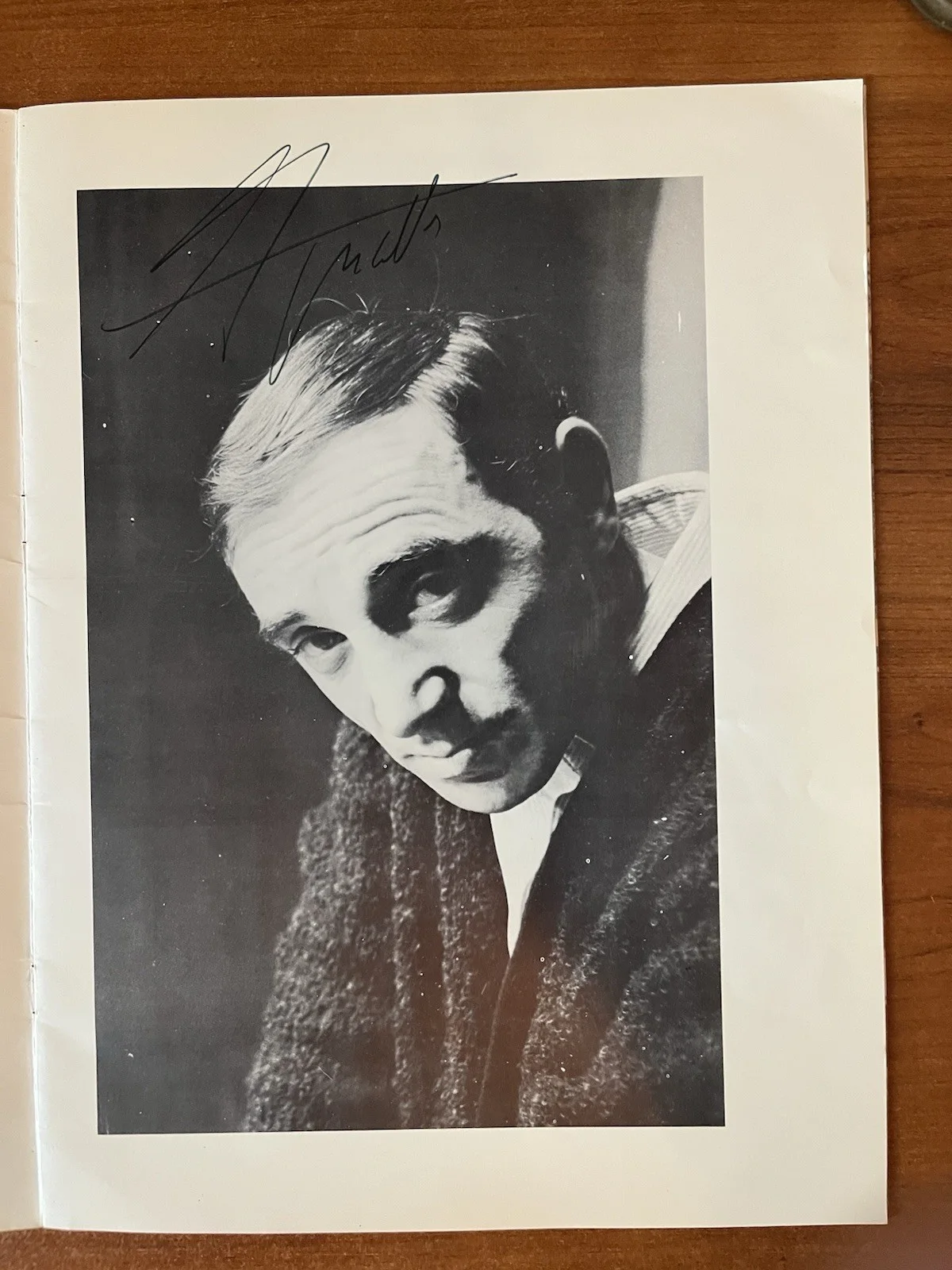 CHARLES AZNAVOUR Singer Autographed 1965 Concert Program The Ambassador NY, изображение 3