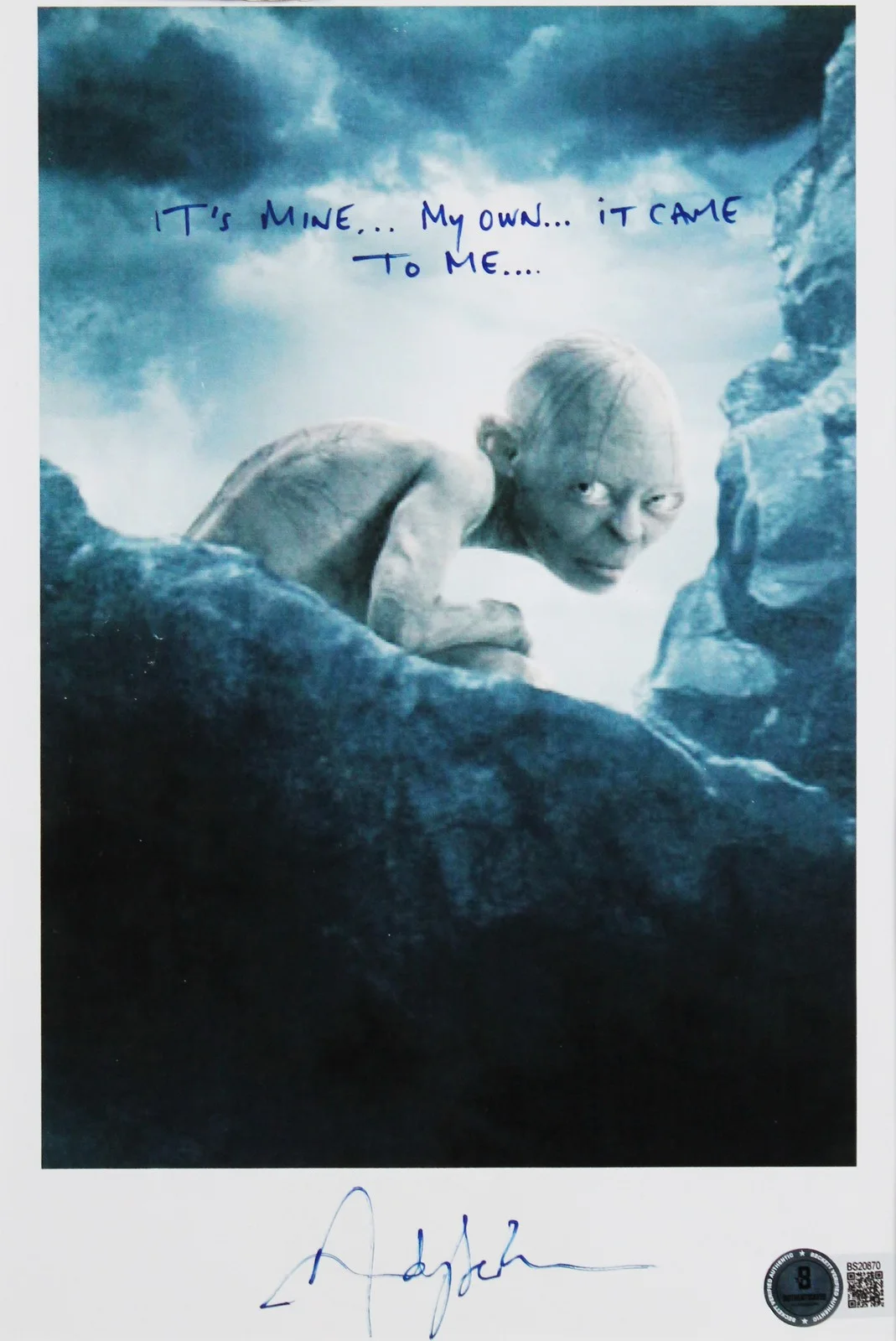 Andy Serkis — Andy Serkis Lord of the Rings Authentic Signed 8.5x11 Framed Photo BAS #BS20870, изображение 2