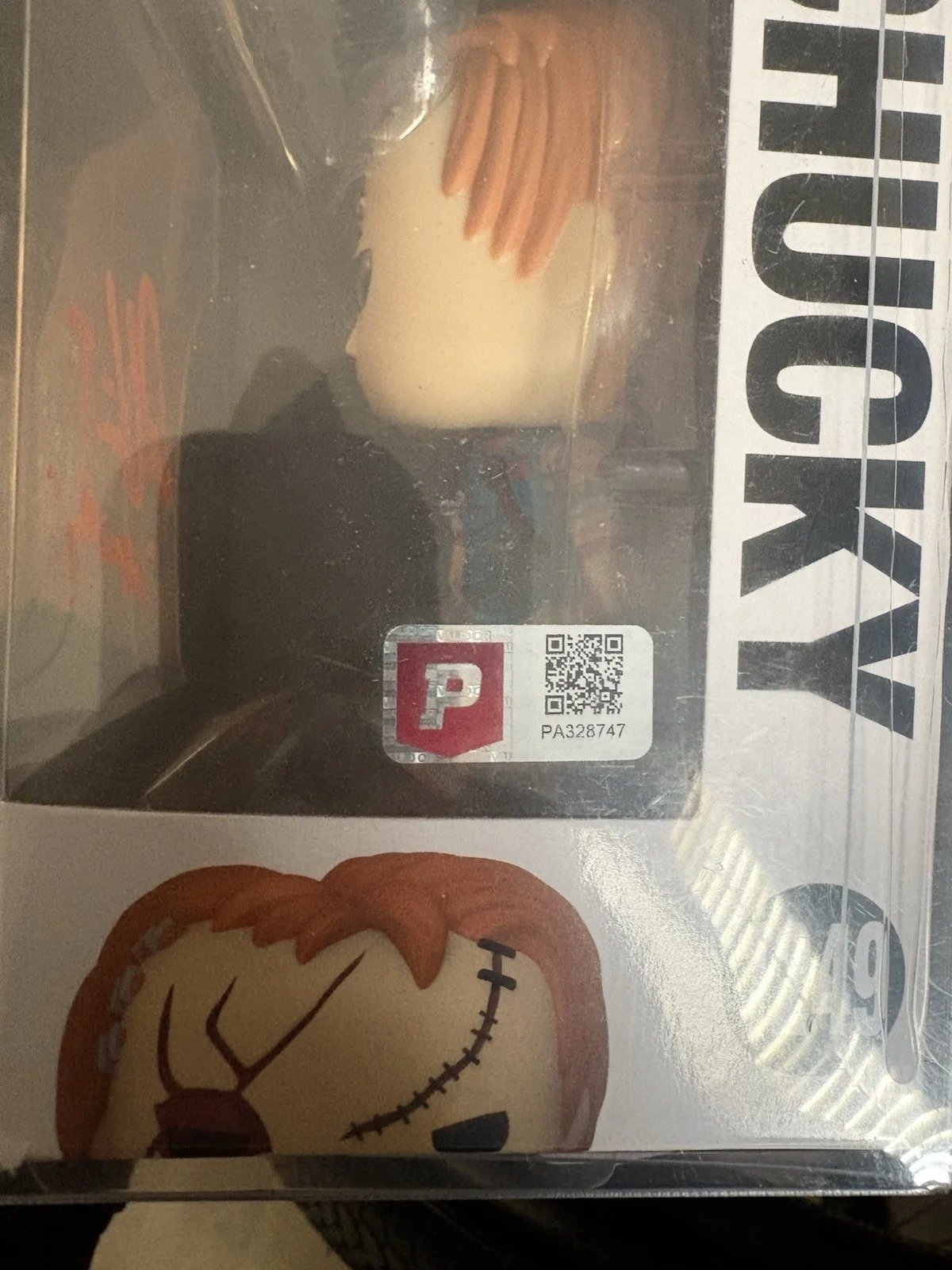 Alex Vincent Signed Bride of Chucky #1249 Chucky Funko Pop! Inscribed Andy (PA), image 2