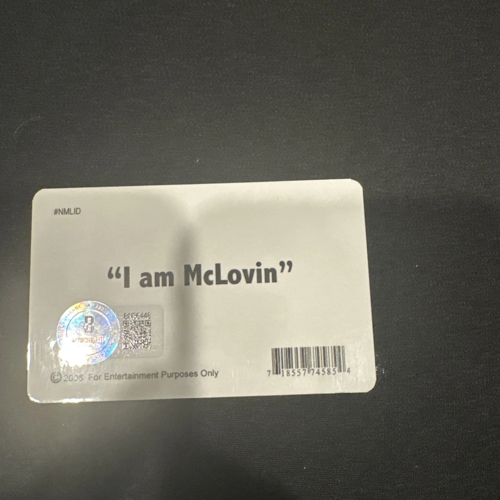 Christopher Mintz Plasse — Christopher Mintz - Plasse Signed Superbad McLovin Fake ID Beckett COA, image 2