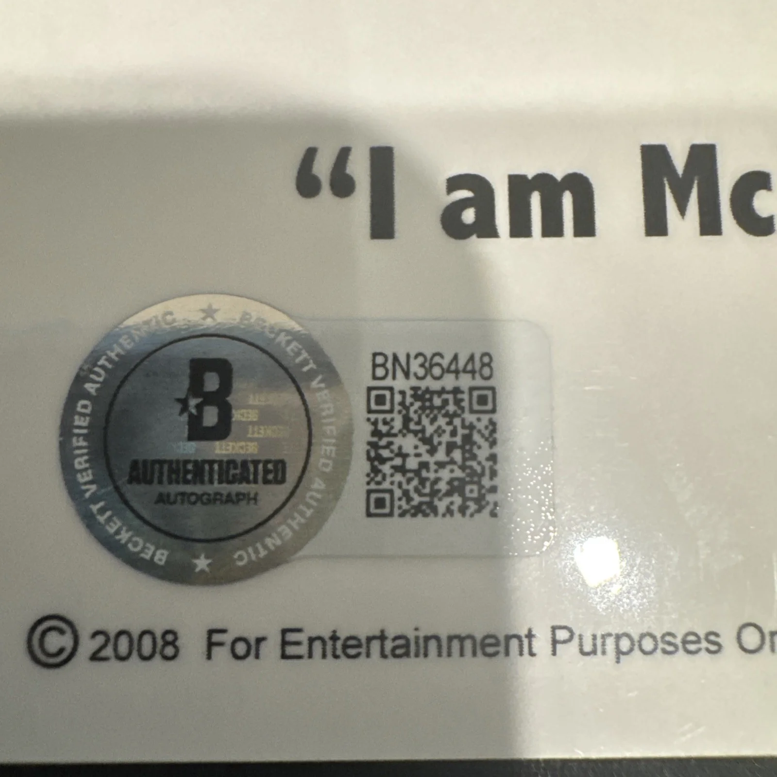 Christopher Mintz Plasse — Christopher Mintz - Plasse Signed Superbad McLovin Fake ID Beckett COA, image 3