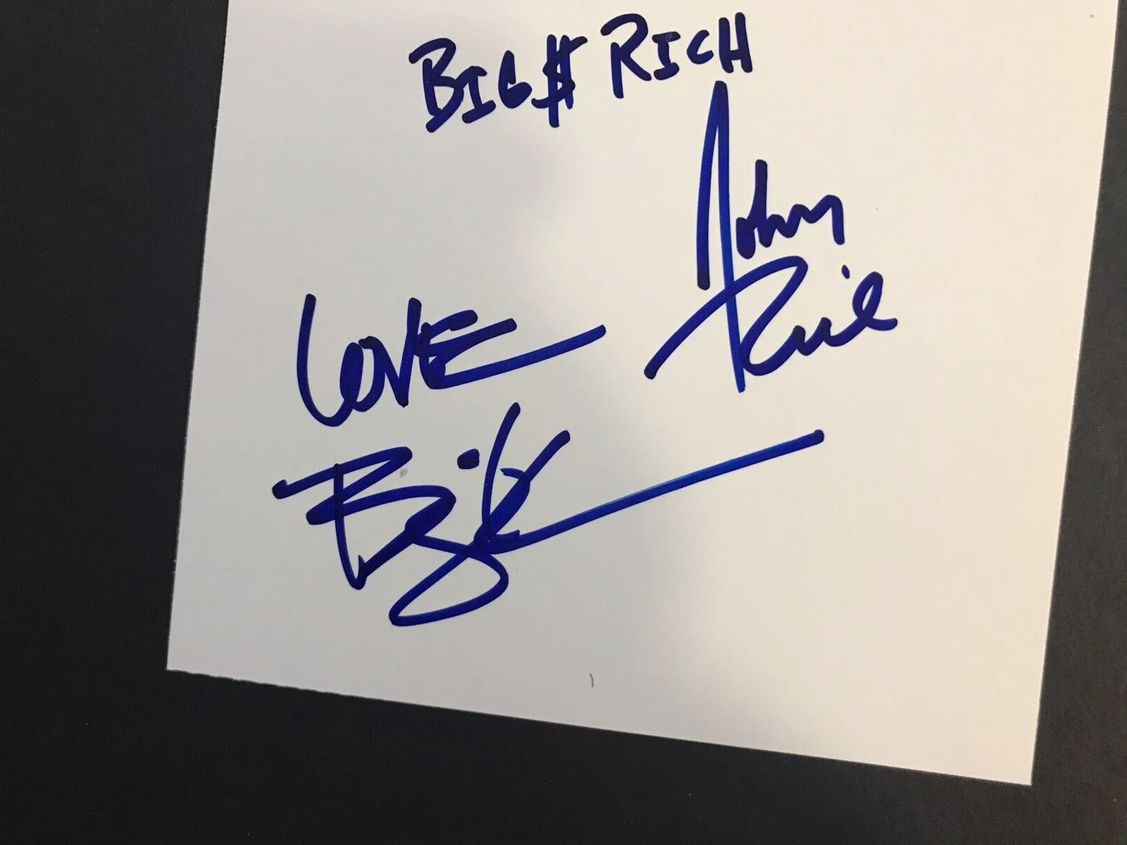 BIG & RICH-SIGNED CARD JOHN RICH & BIG KENNY "SAVE A HORSE -RIDE A COWBOY COA, изображение 2