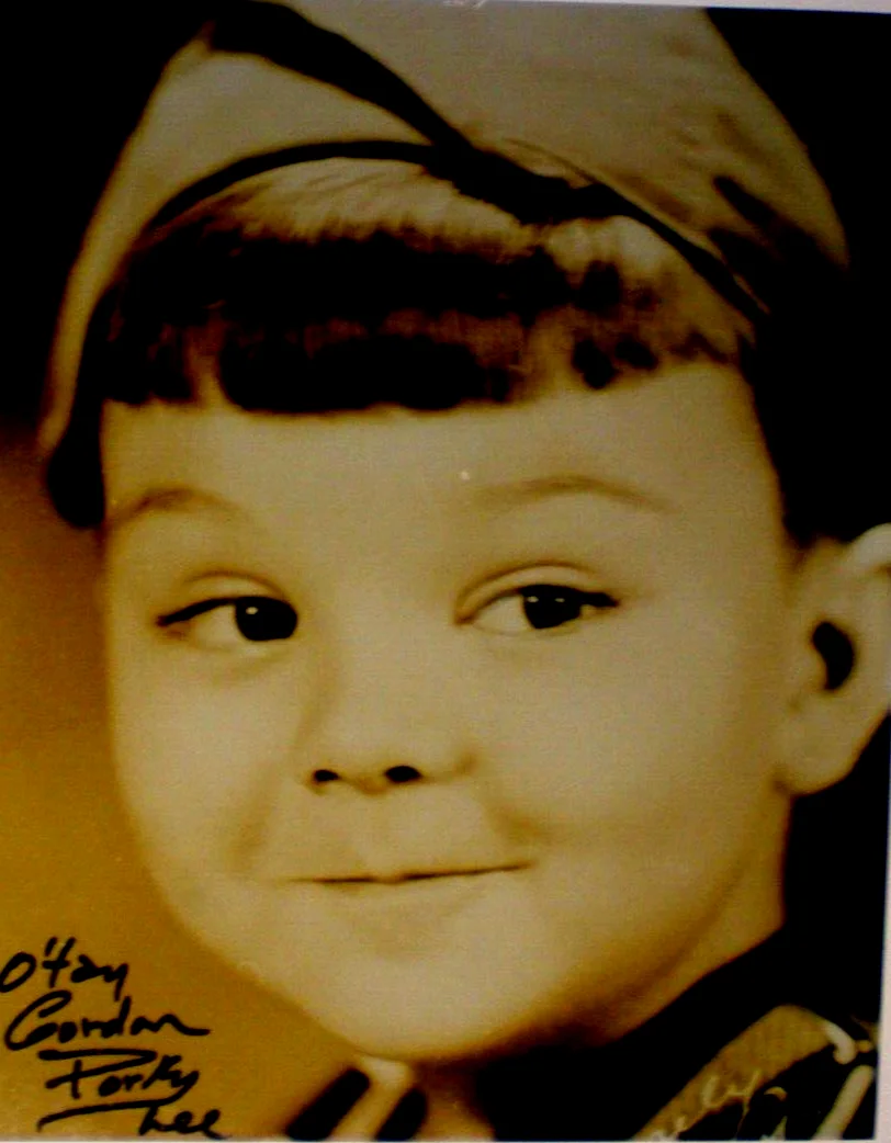GORDON PORKY LEE — SIGNED PHOTO GORDON PORKY LEE CUTE CLOSEUP -- OUR GANG LITTLE RASCALS-O'TAY