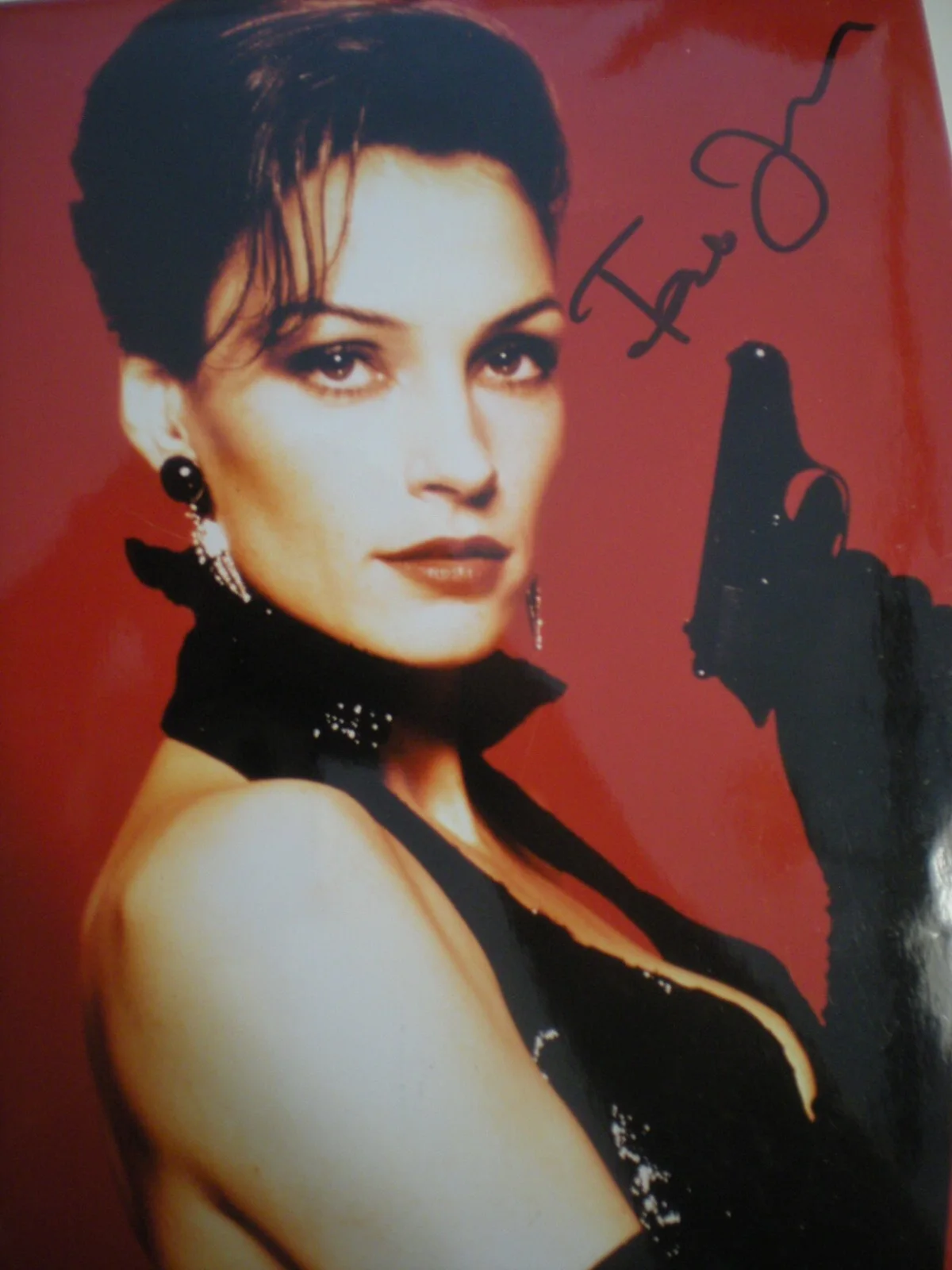 FAMKE JANSSEN — SIGNED PHOTO BEAUTIFUL FAMKE JANSSEN "ONATOPP" "GOLDENEYE" JAMES BOND COA, изображение 3